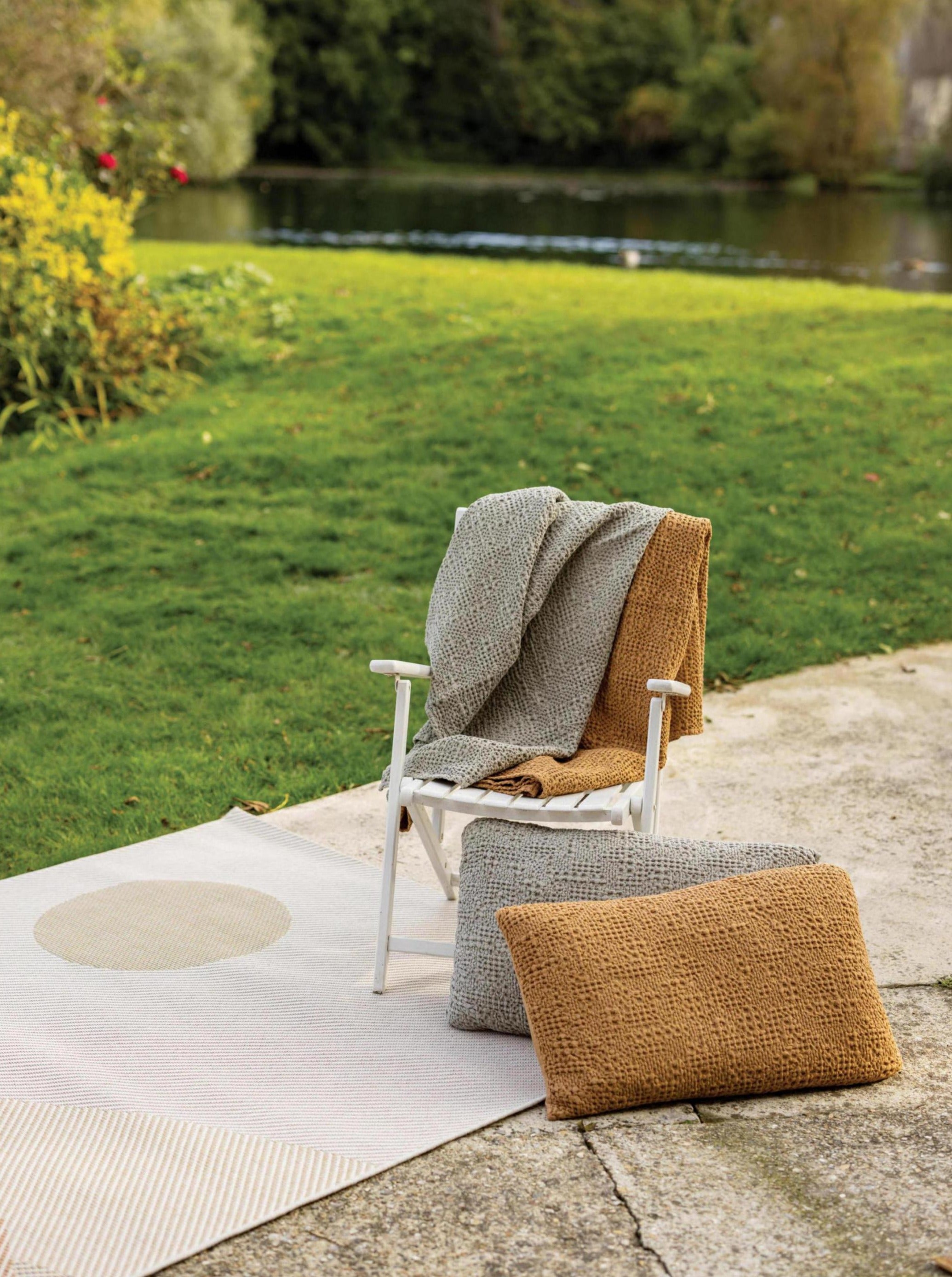 Stonewashed Cotton Tana Throw Pinede - 140x200