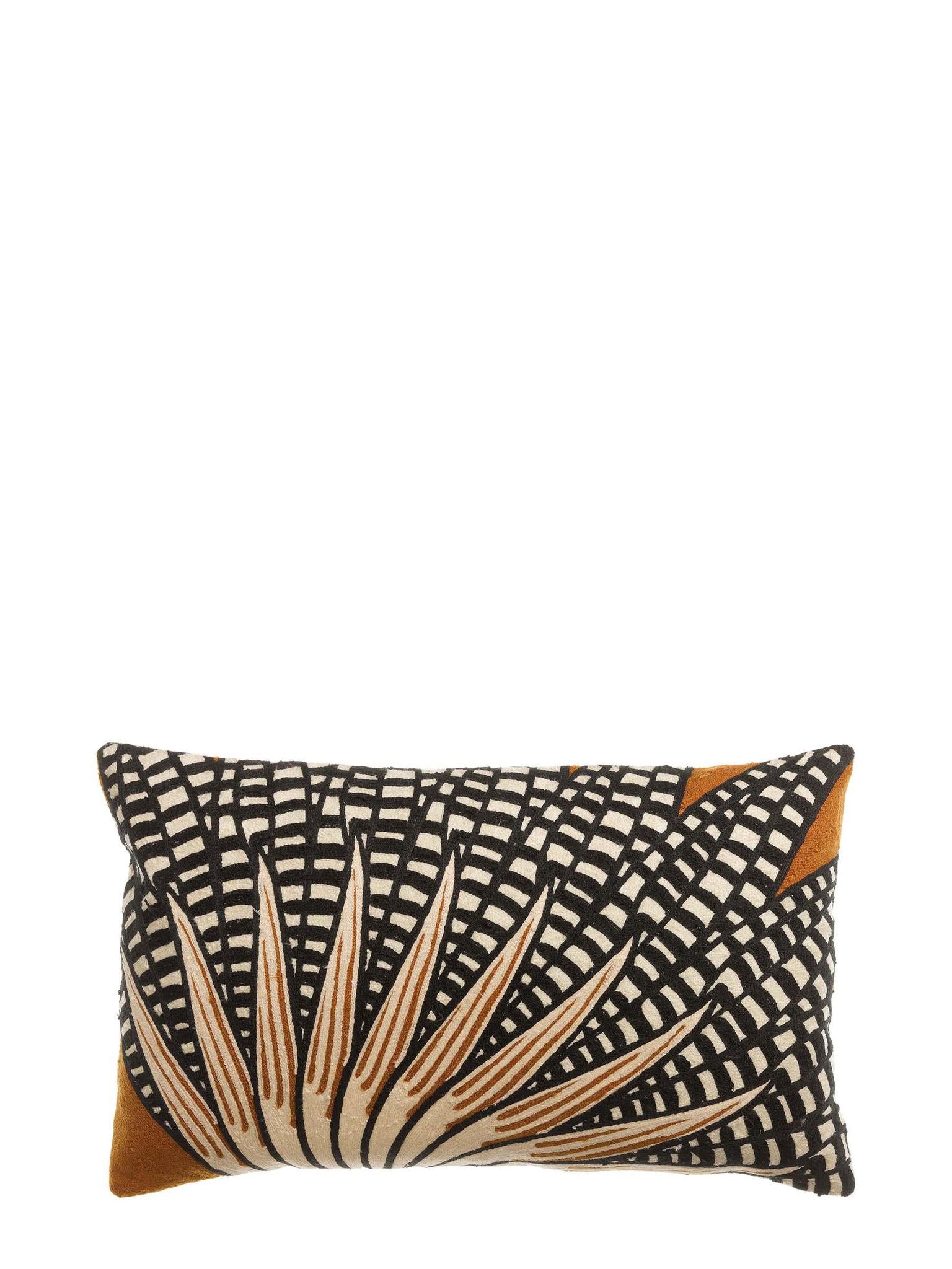 Embroidered Patterned Cushion - Ewan - 3 Colours Available - 30x50cm