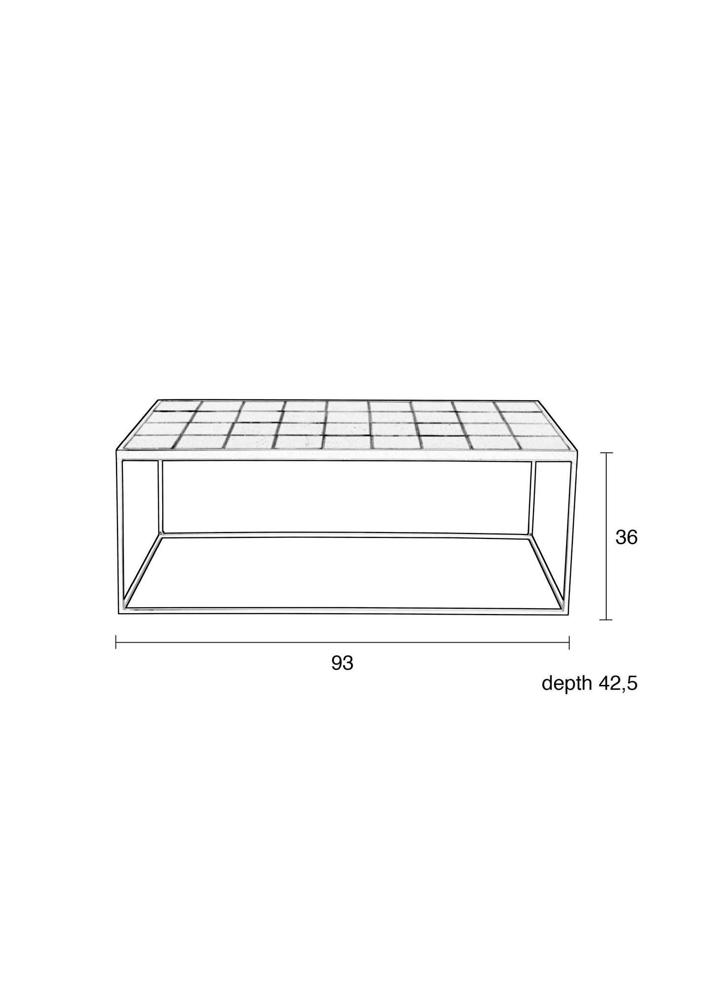Mabel Glazed Coffee Table - 3 Colours Available