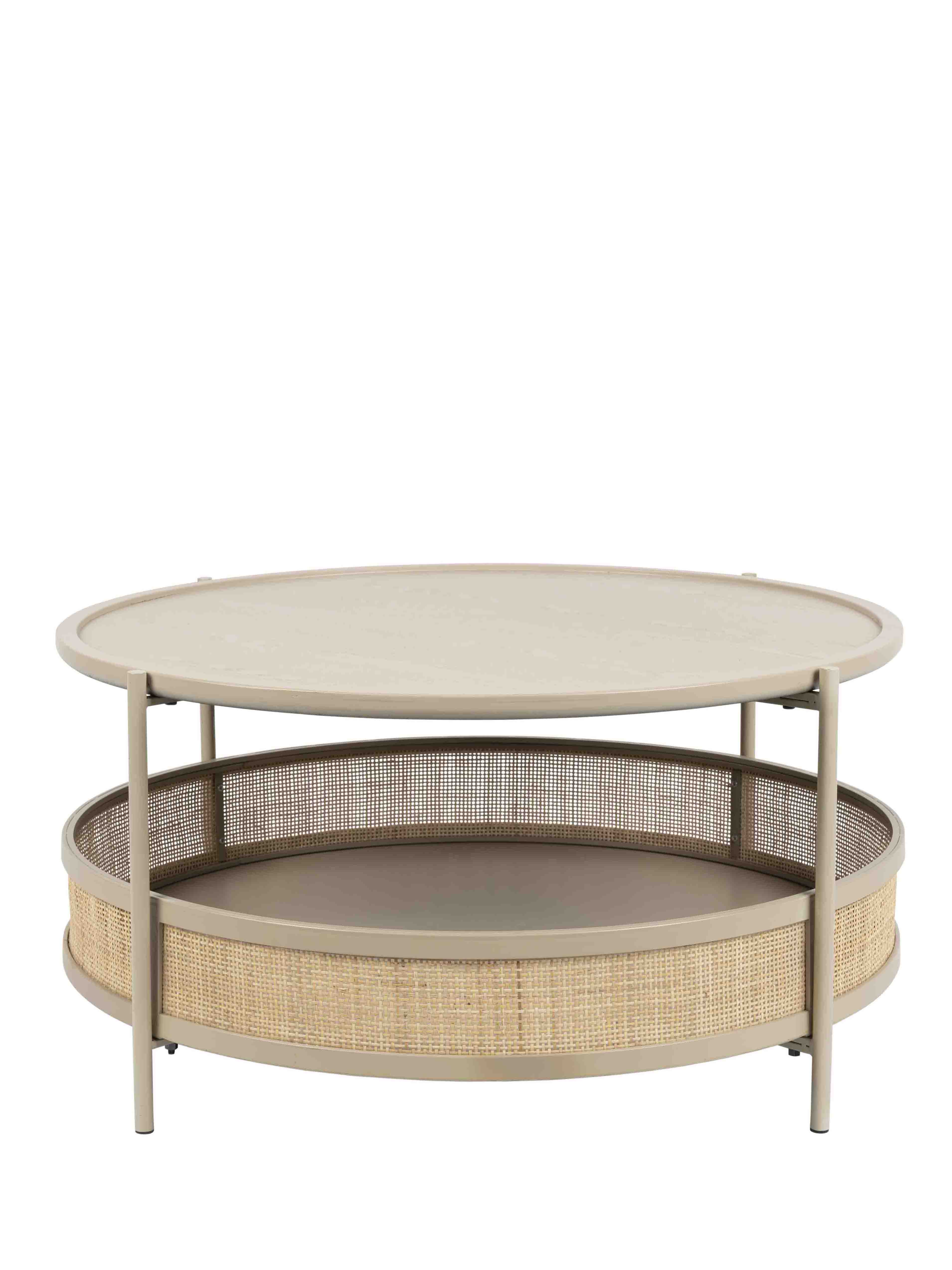 Marvis Sand Rattan Round Coffee Table