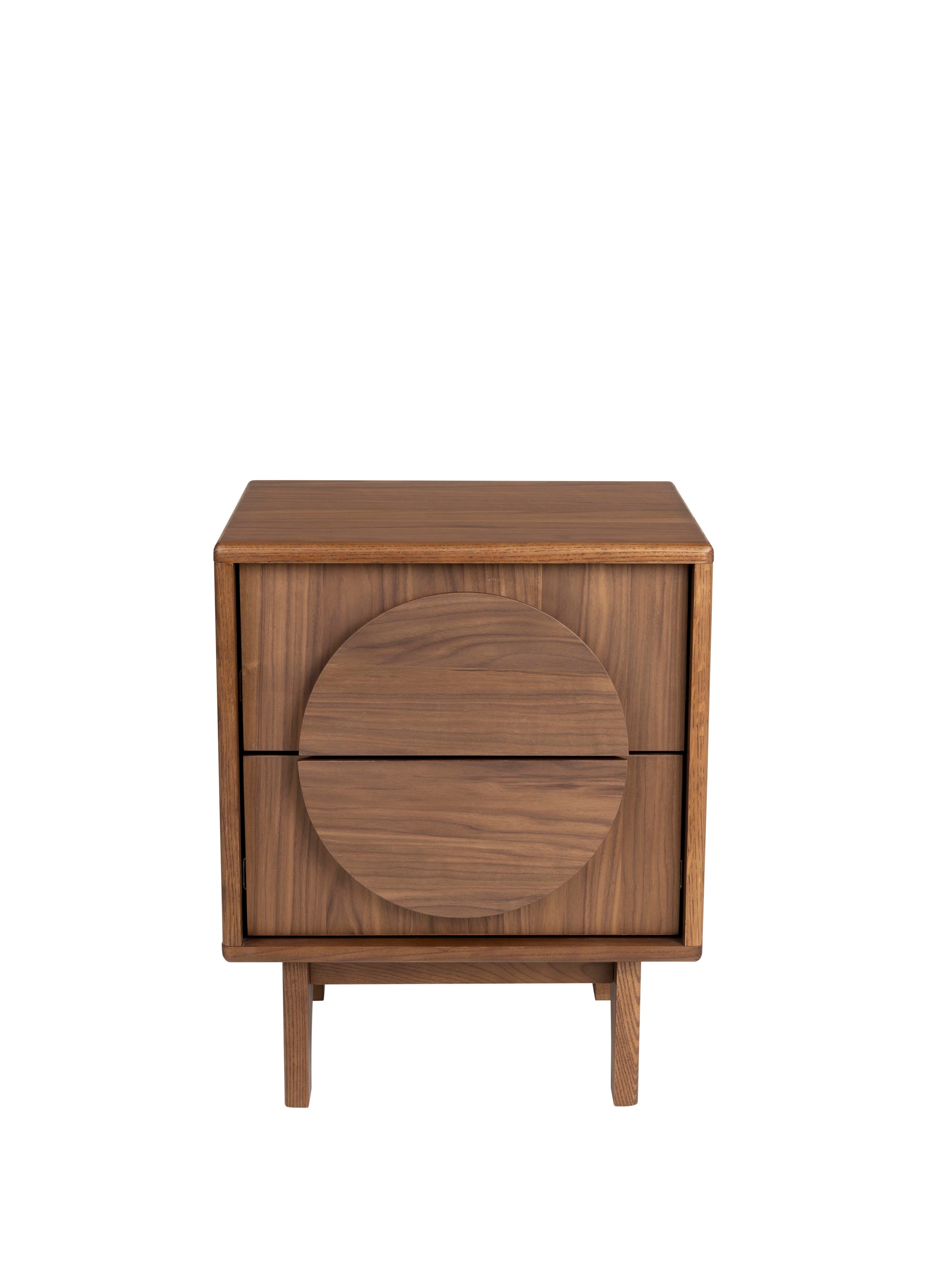 Groove Bedside Table - Walnut