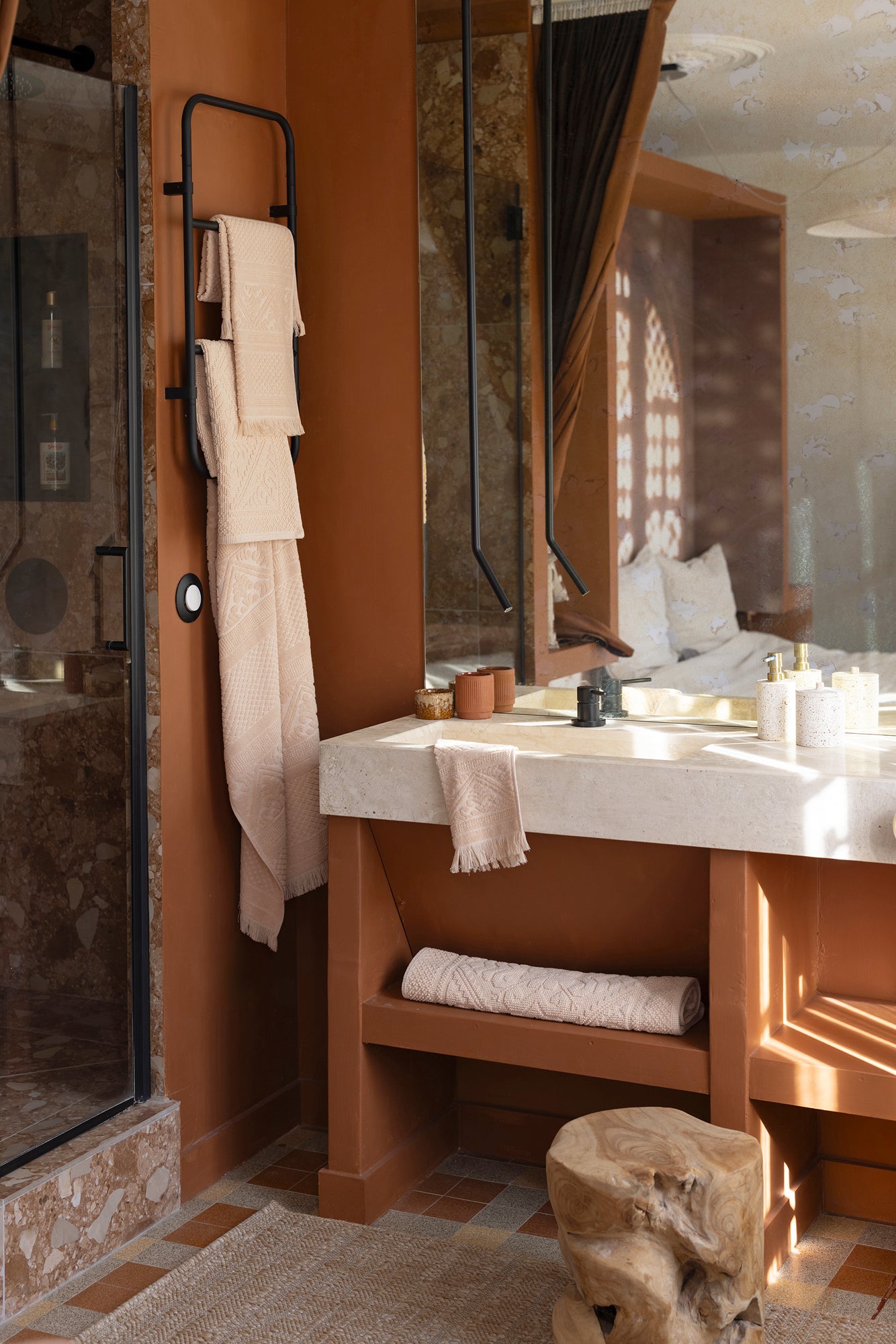 Embossed Jacquard Towel in Powder - 4 Sizes Available