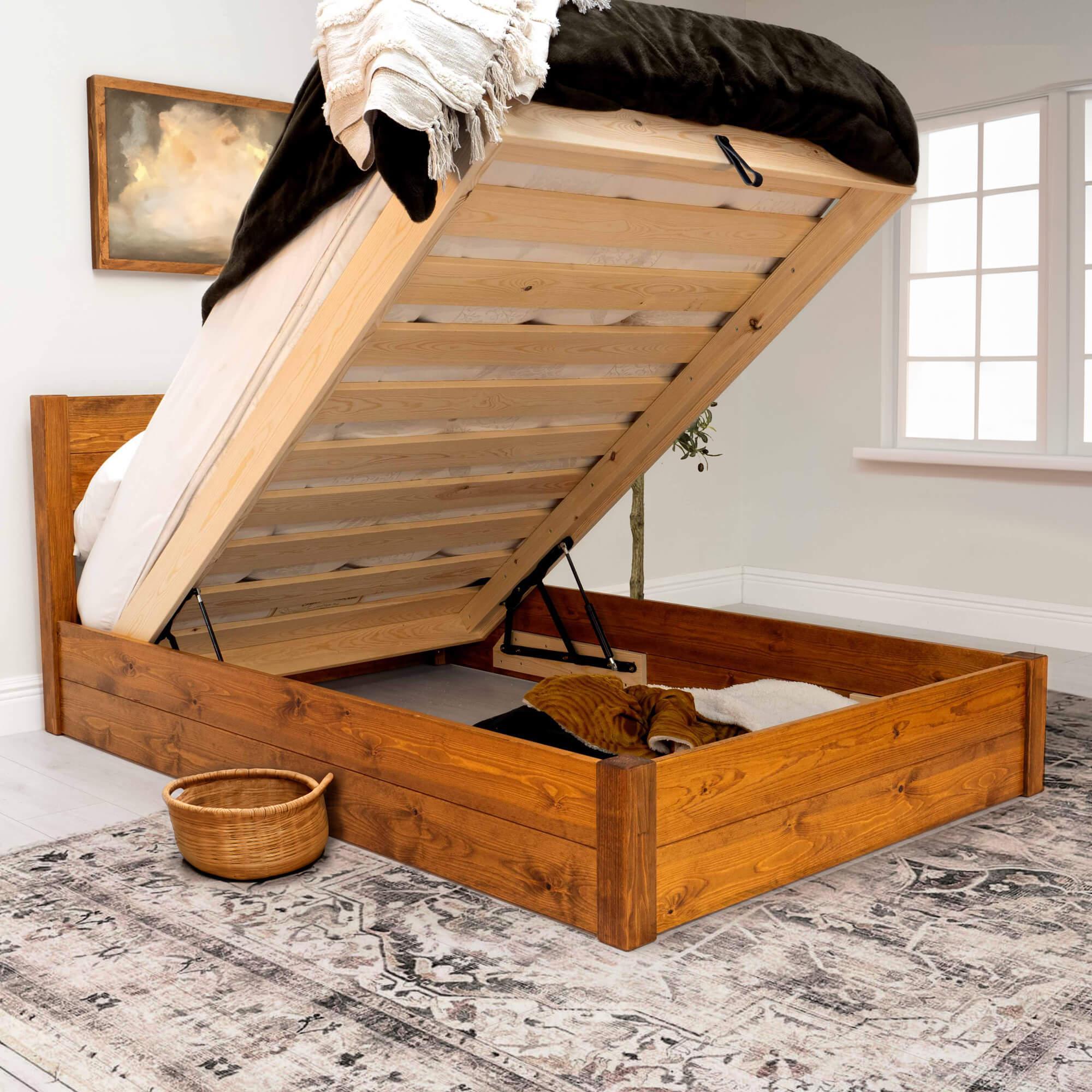 Model 05 - Handmade Wooden Ottoman Bed - Colour And Size Options available