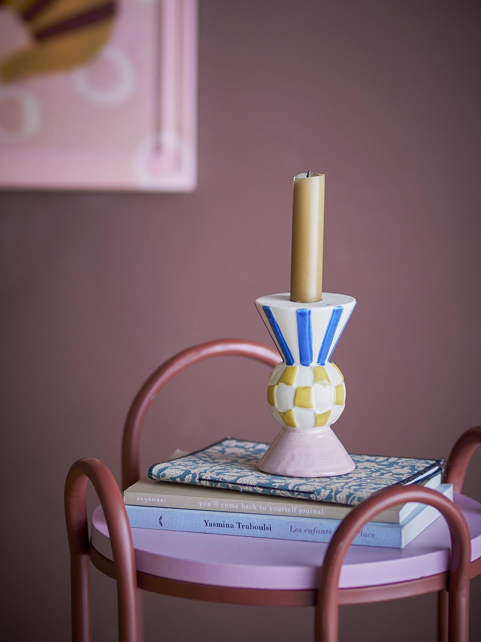 Bob Votive & Candle Holder - Ceramic Rose