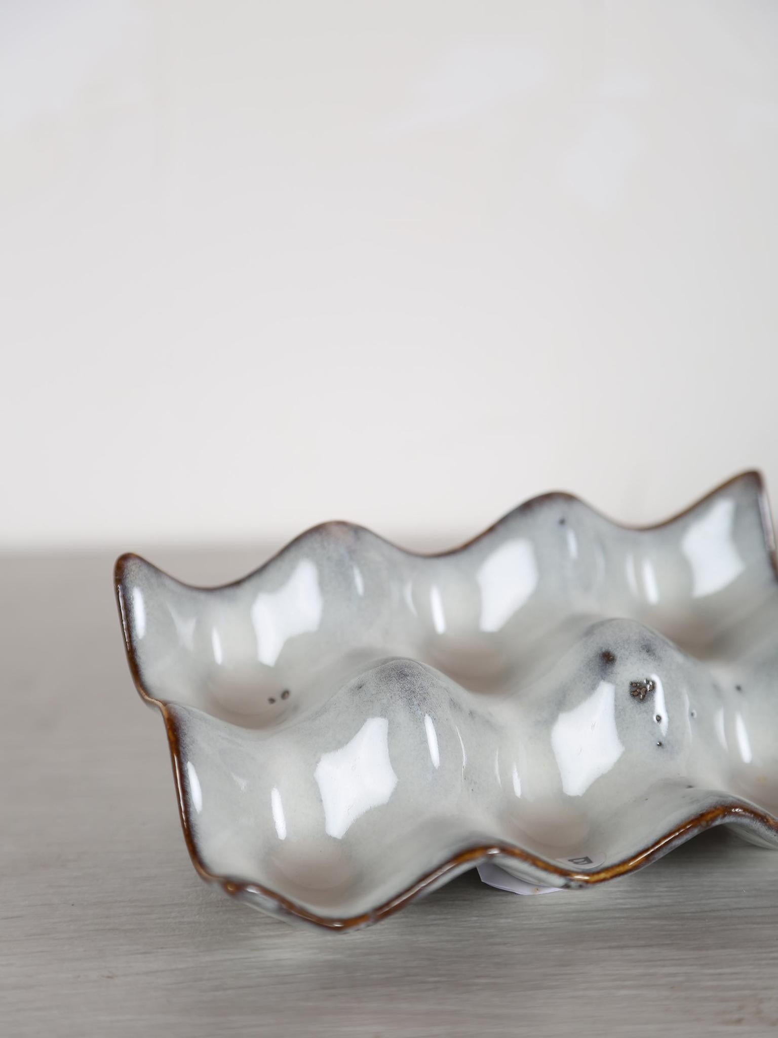 Nordic Sand Stoneware Egg Tray