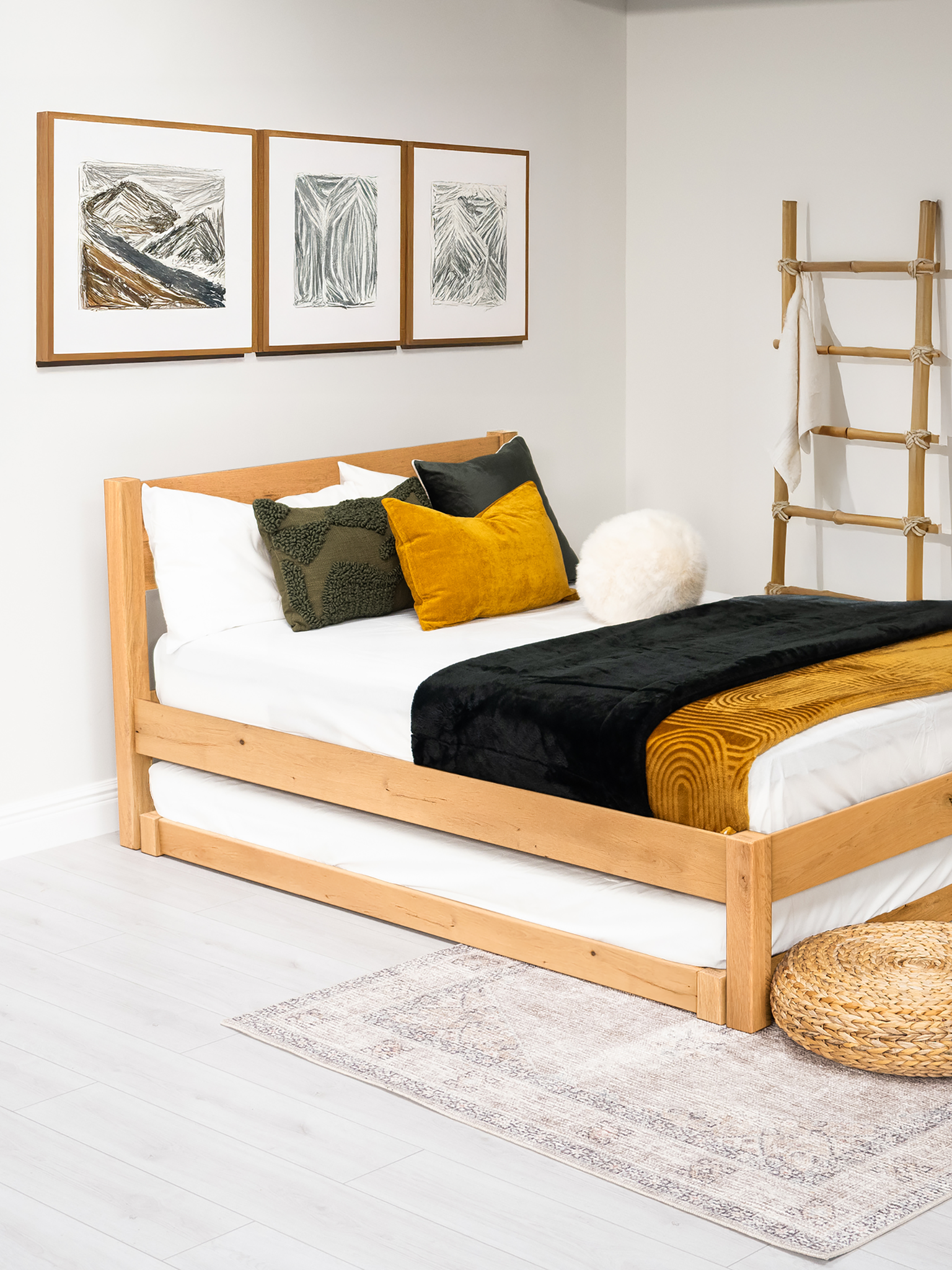 Model 10 - Wooden Trundle Bed