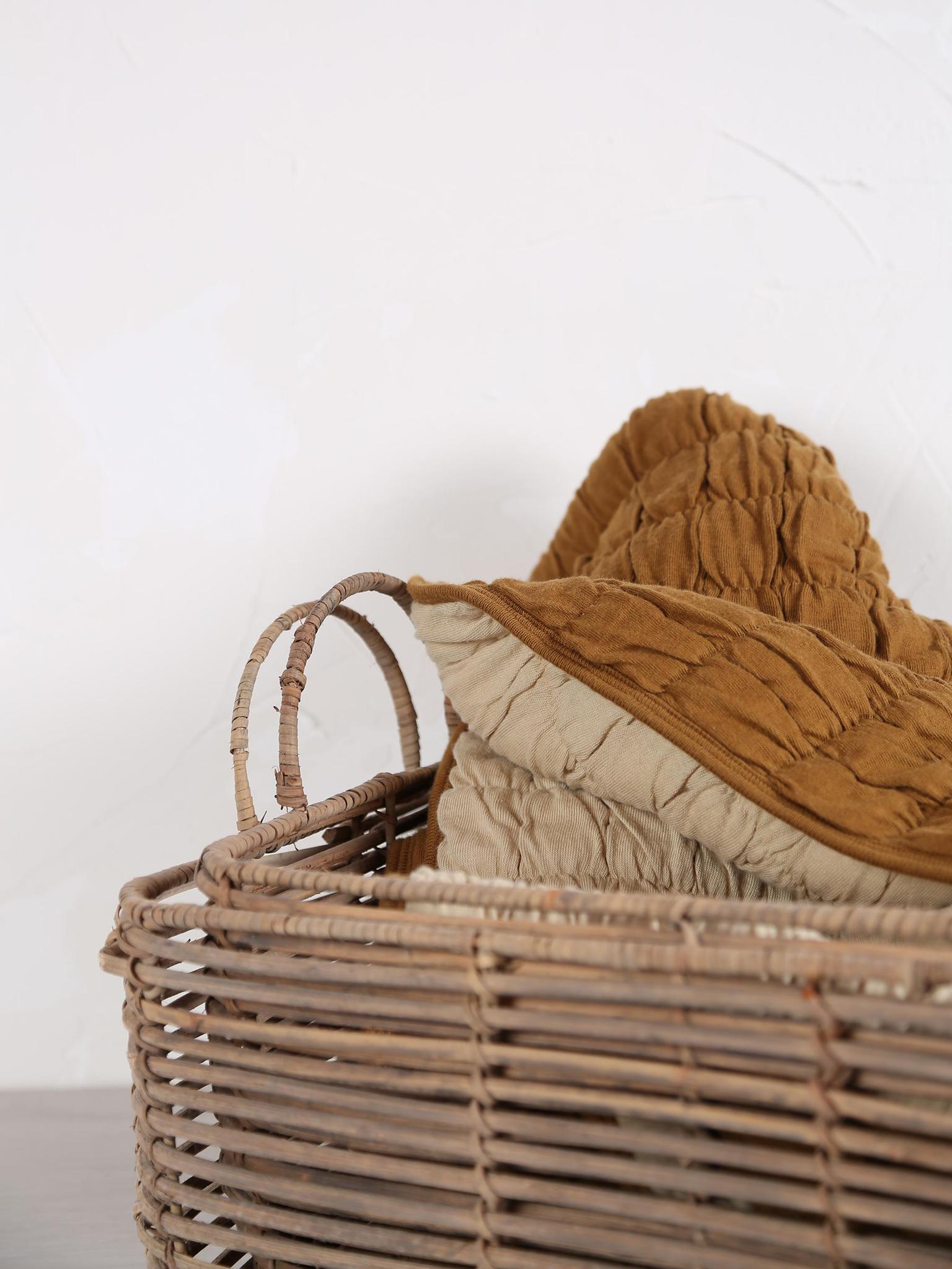 Harper Shallow Basket - Nature grey - 2 Sizes Available