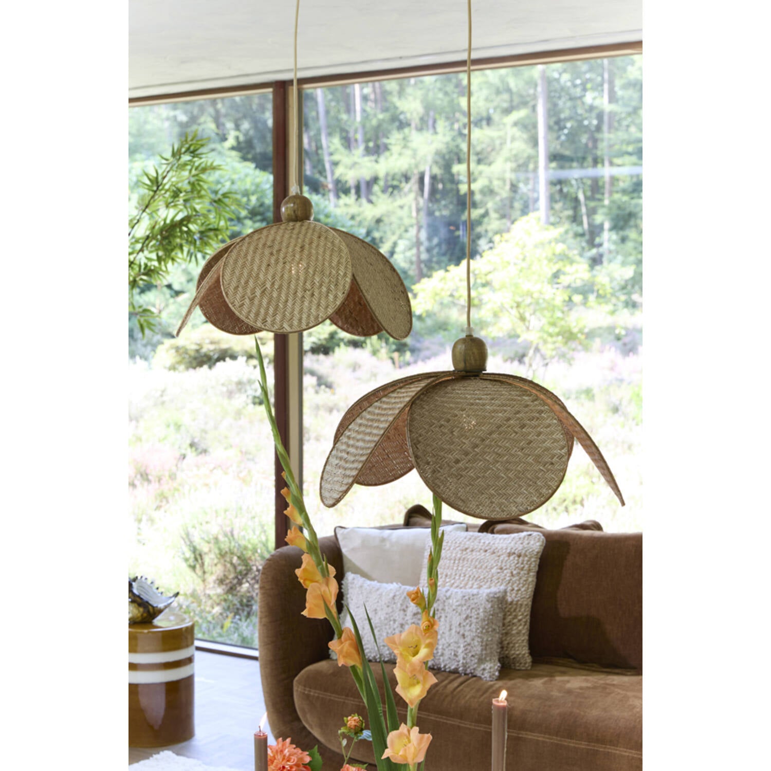 Lavrio Woven Hanging Pendant Light - 48x29 cm