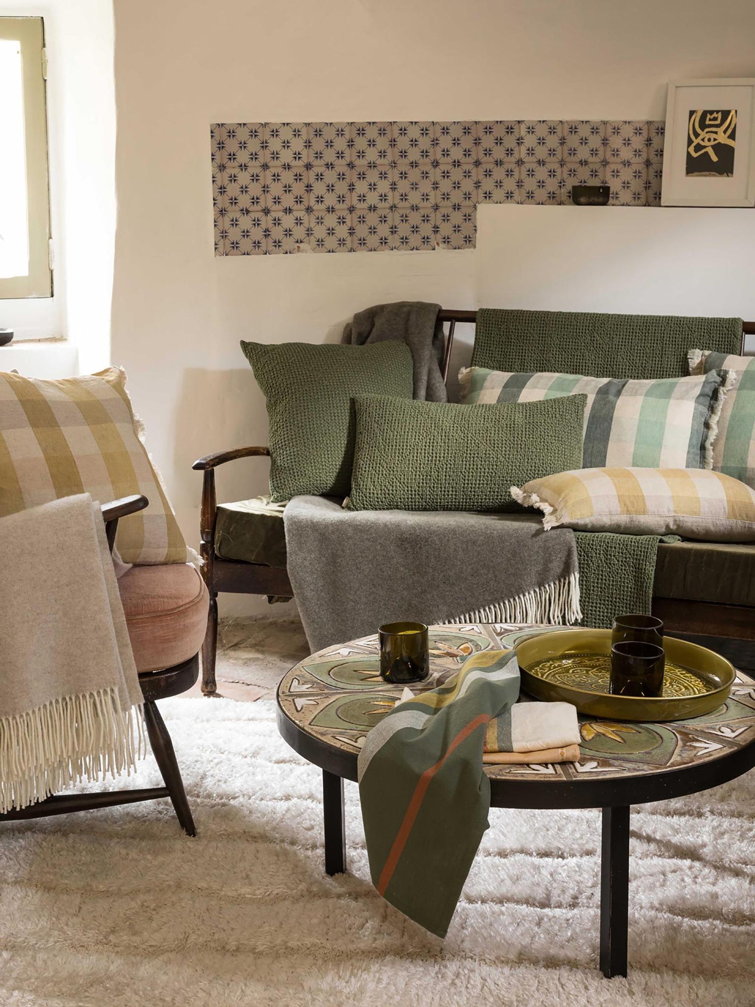 Kate Printed Cushion - Thym