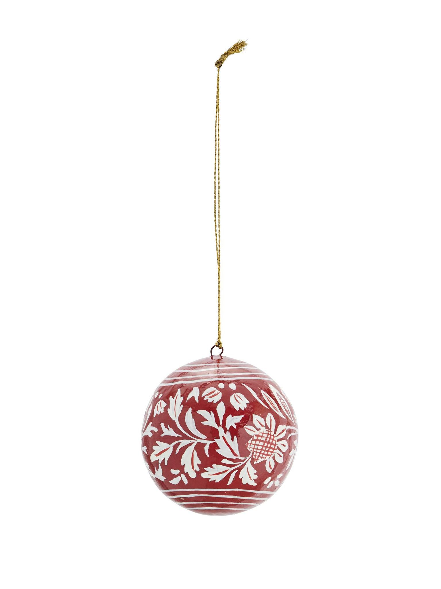 Handmade Paper Mache Ball Decoration