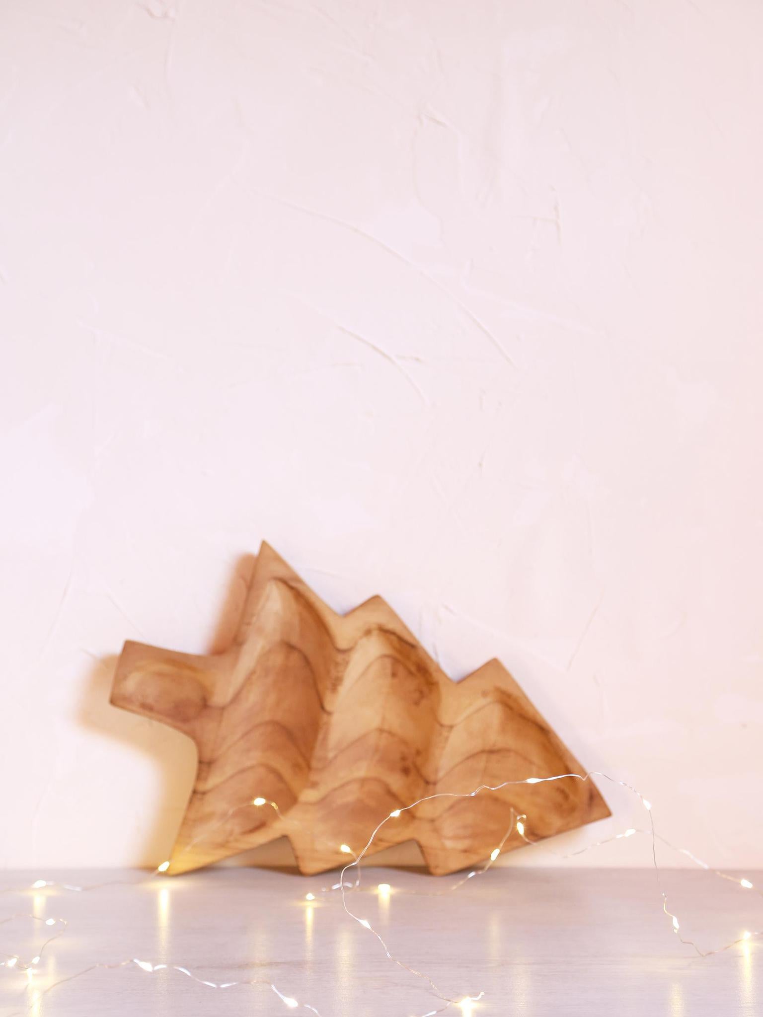 Wooden Christmas Tree Tray