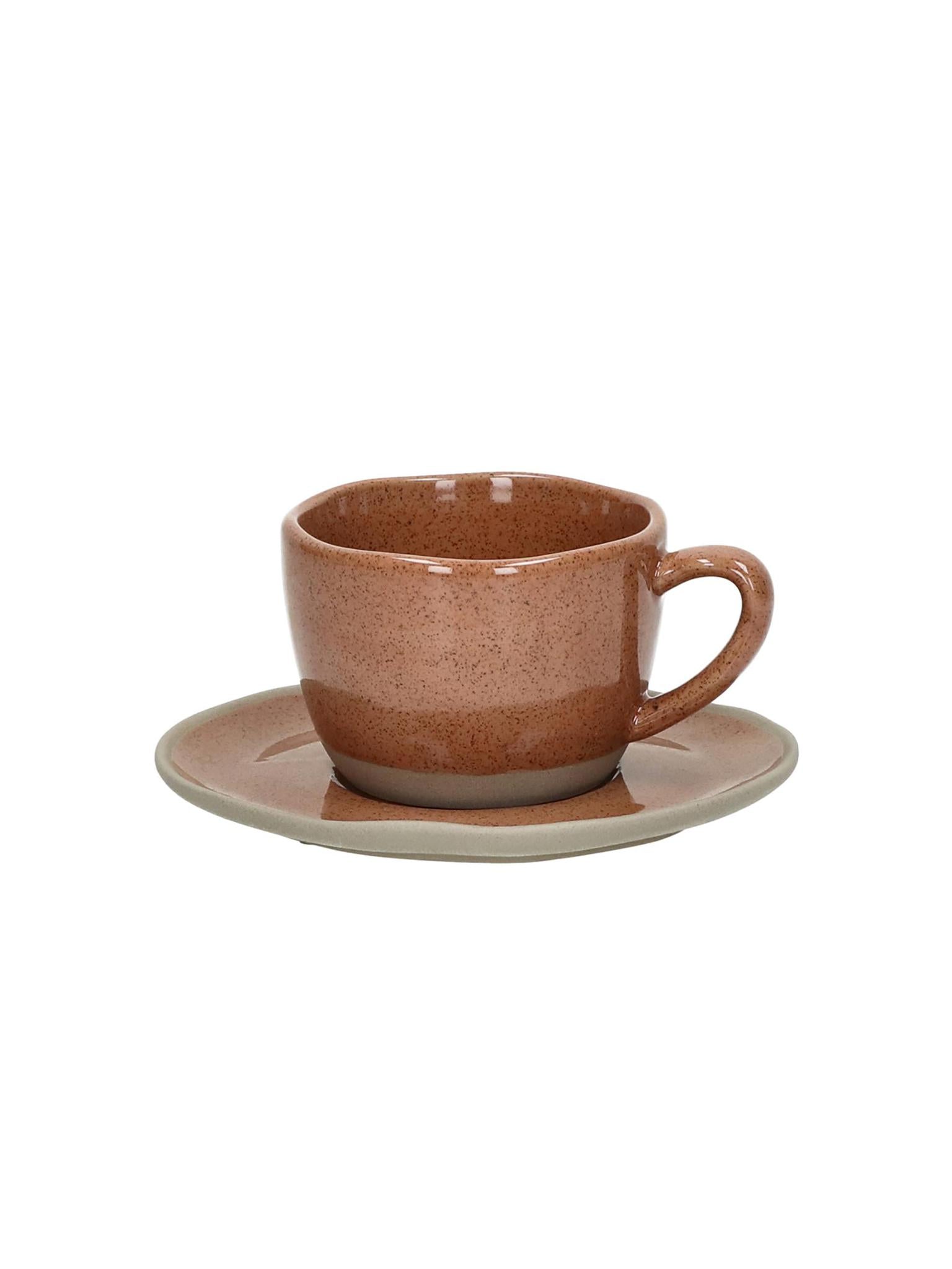 Primeval Porcelain Cup & Saucer - 2 Colours Available L 11,4 x W 10 x H 5,8