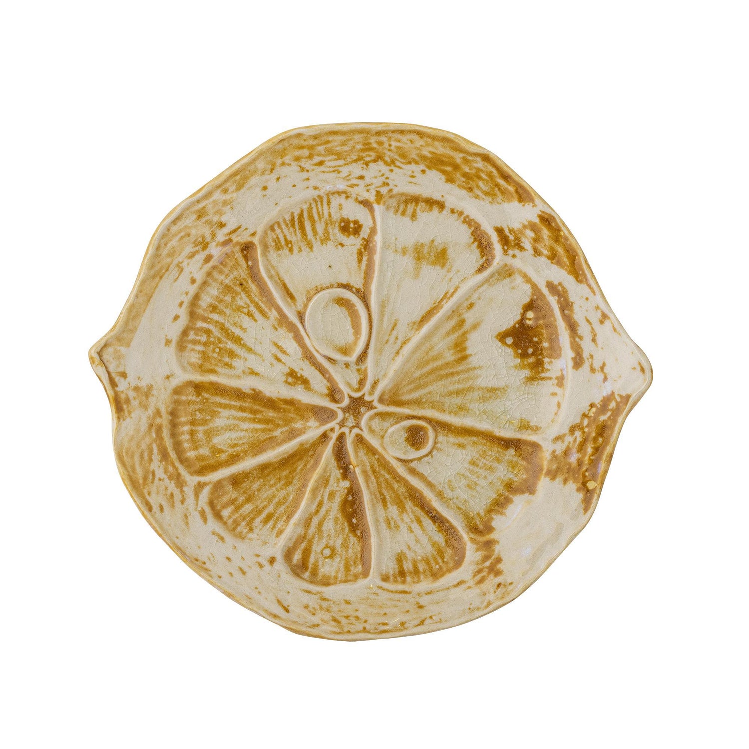 Golda Serving Plate - Ochre Brown