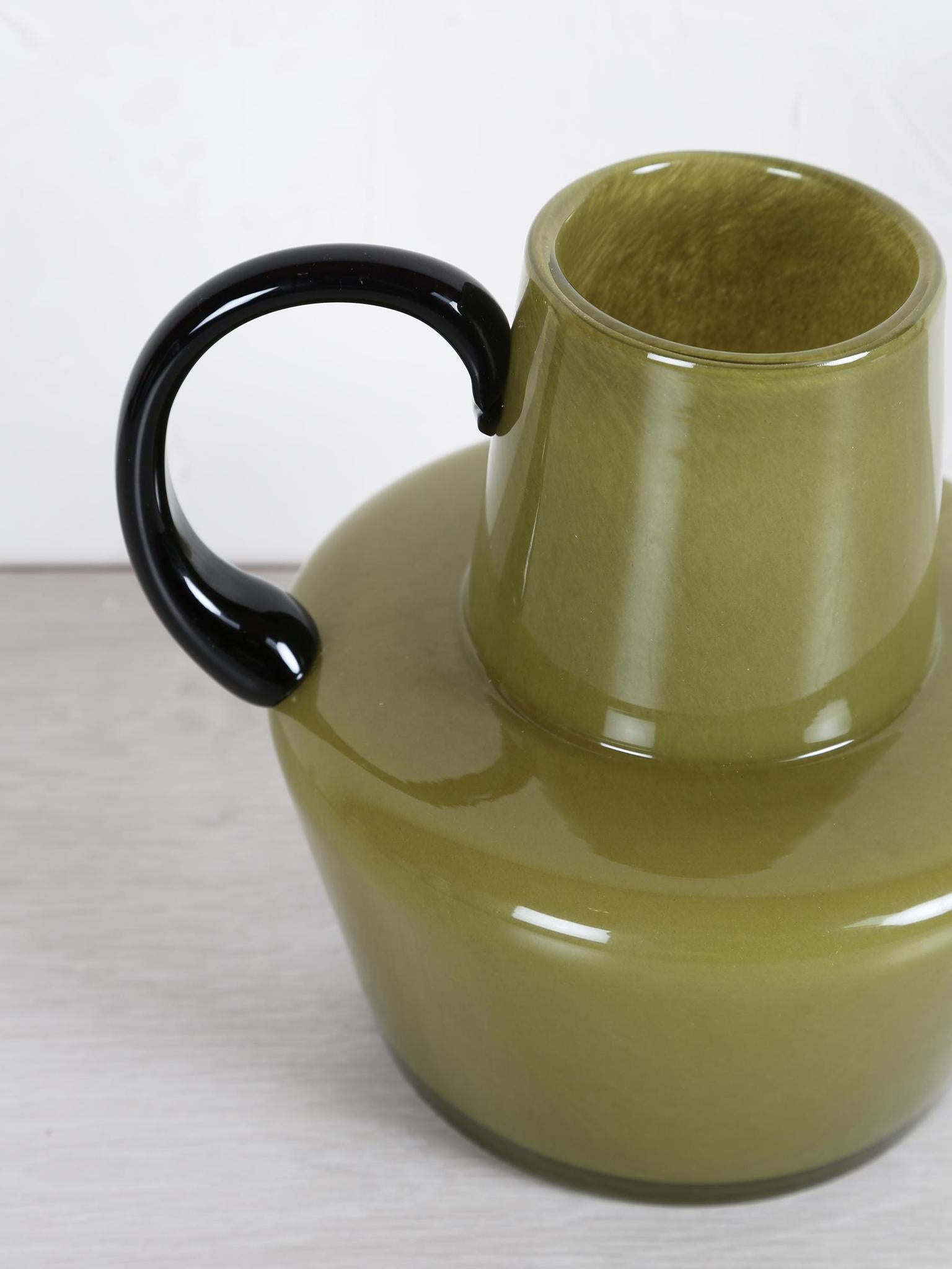 Veneta Milky Green Glass Vase