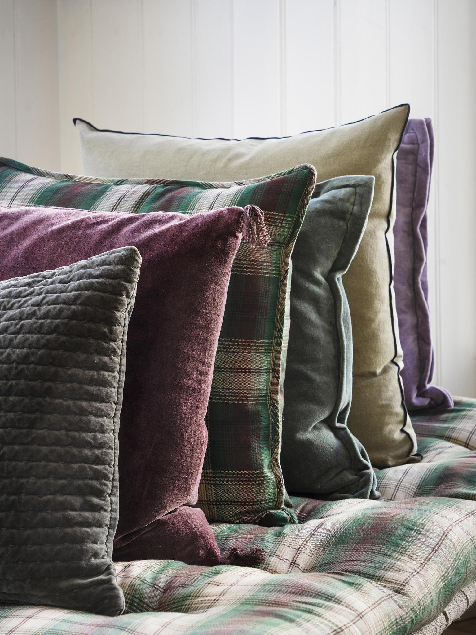 Quilted Velvet Cushion - Colour Options Available