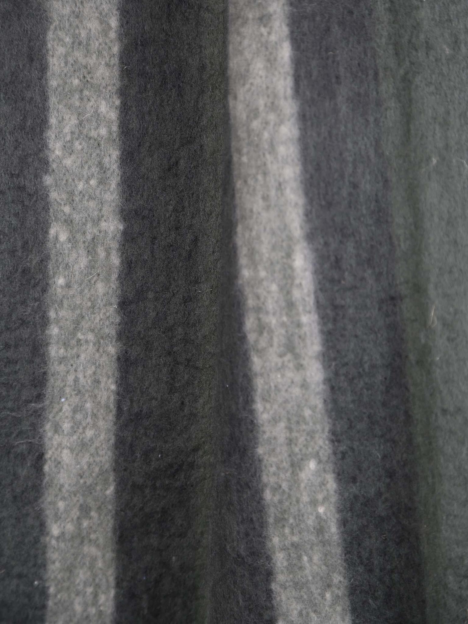 Isabel Recycled Striped Fringed Throw - Olive, Sage