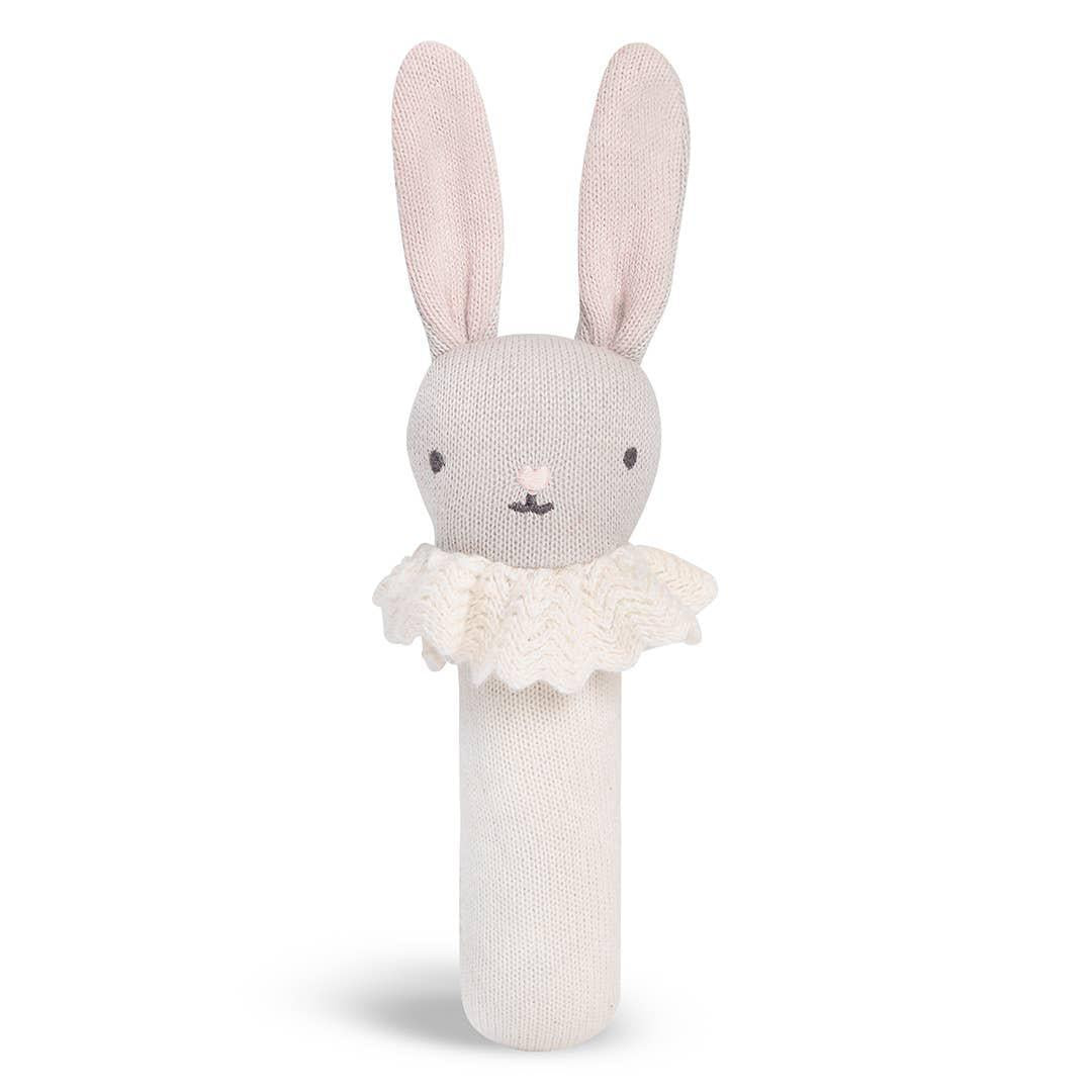 Organic Baby Rattle - Blushing Bunny