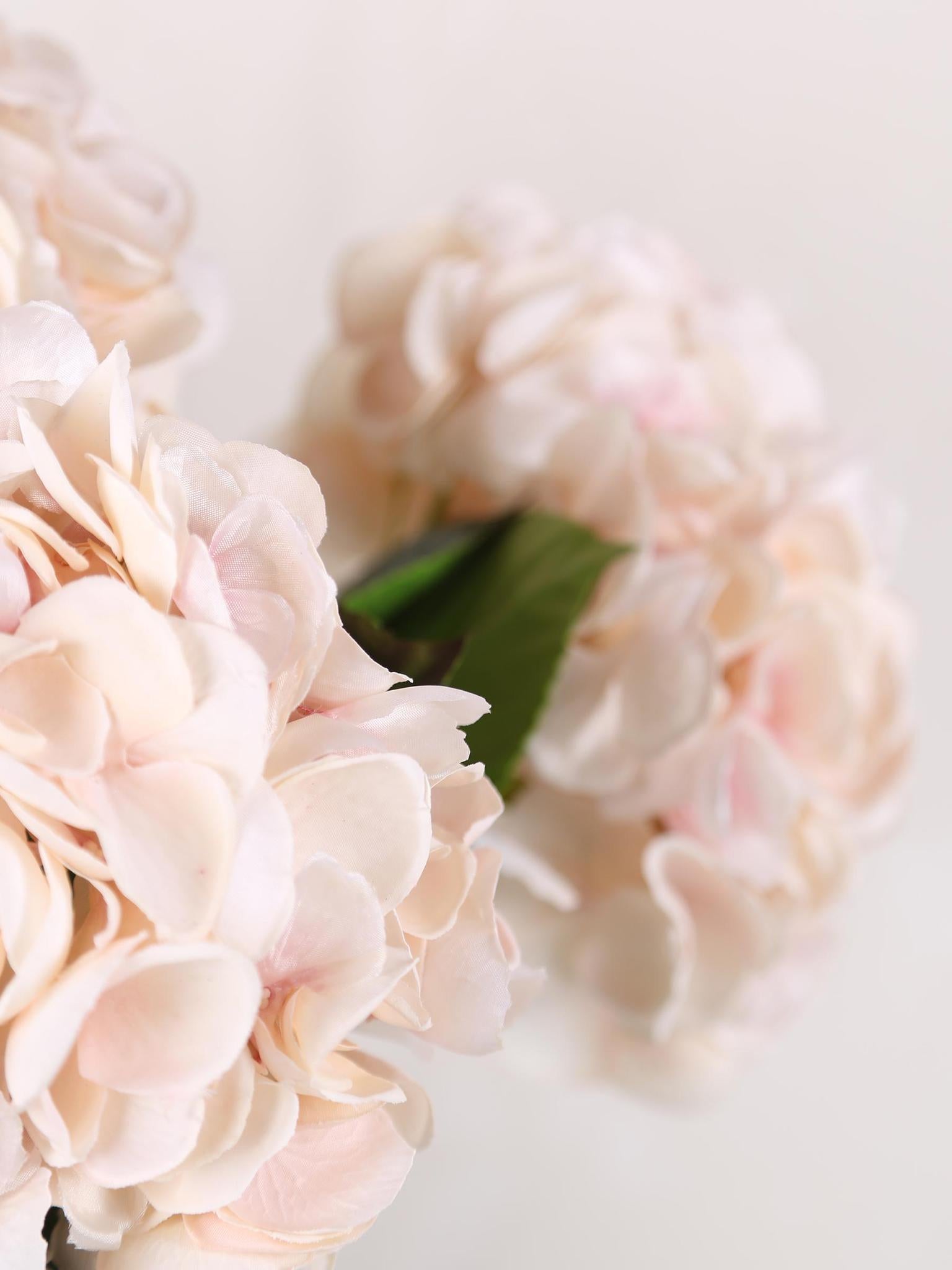 Faux Real Touch Pale Blush Hydrangea
