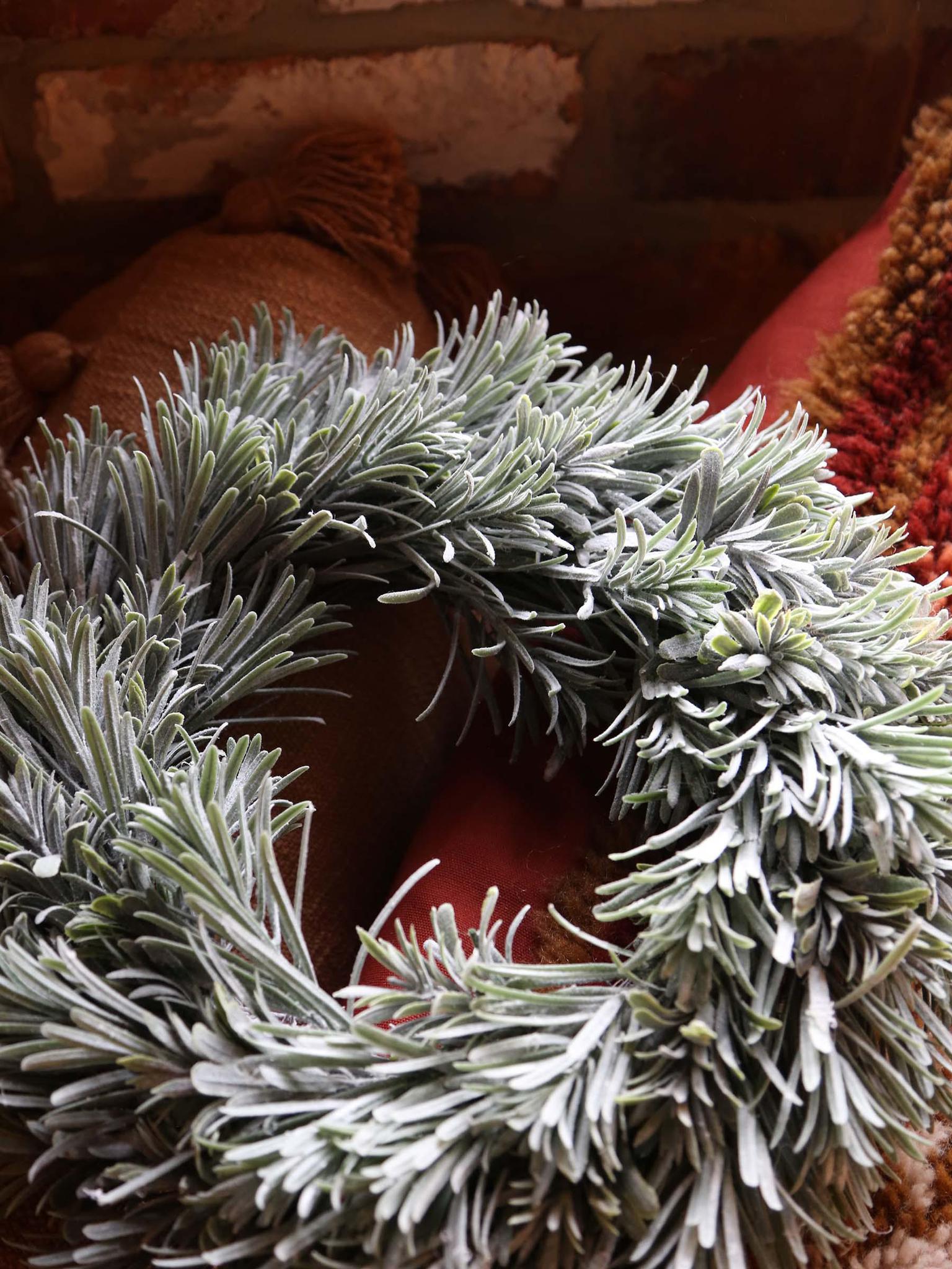 Vintia wreath - 40X40X8 cm - Shaded Green & Off White