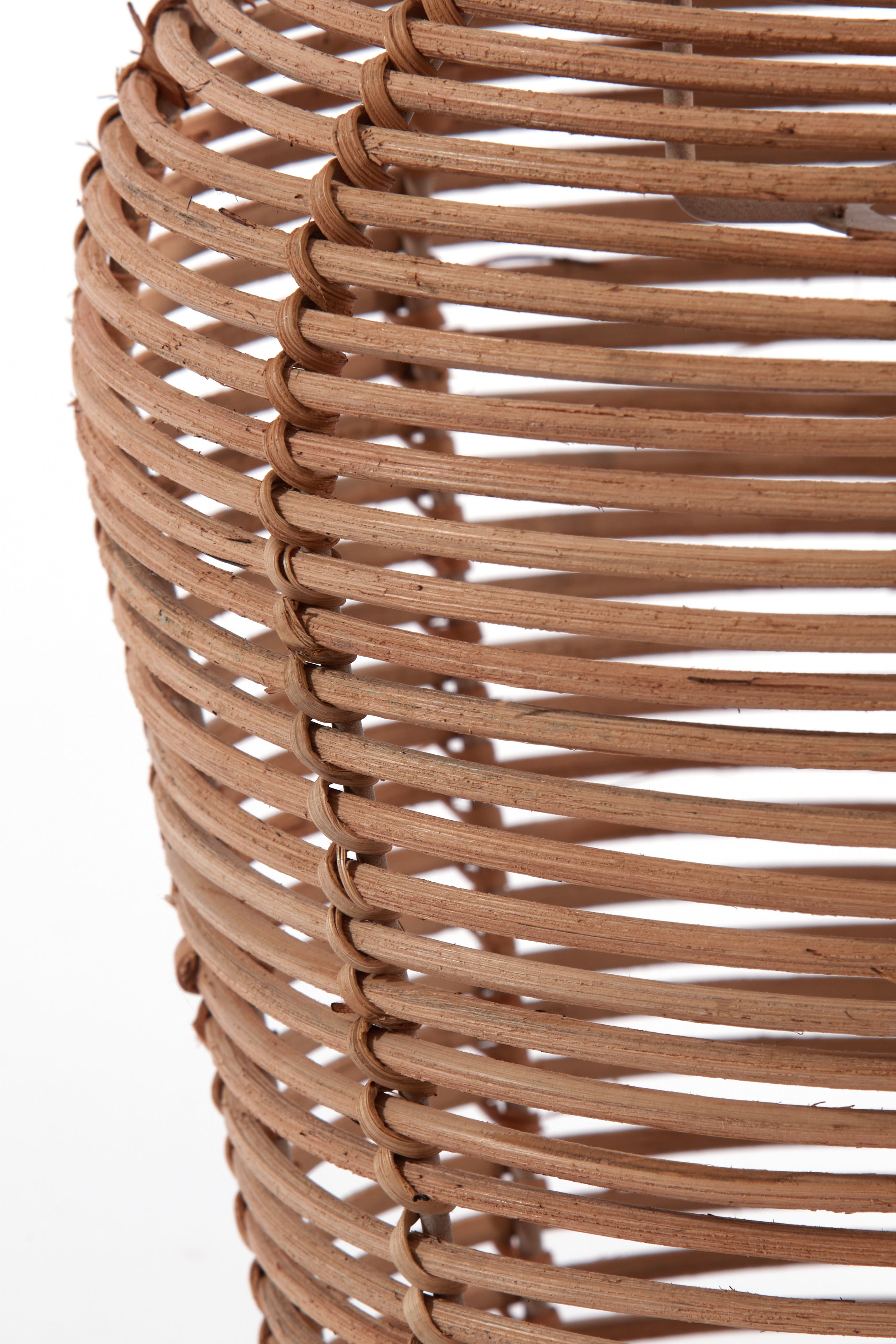 Pulah Natural Rattan & Black Table Lamp