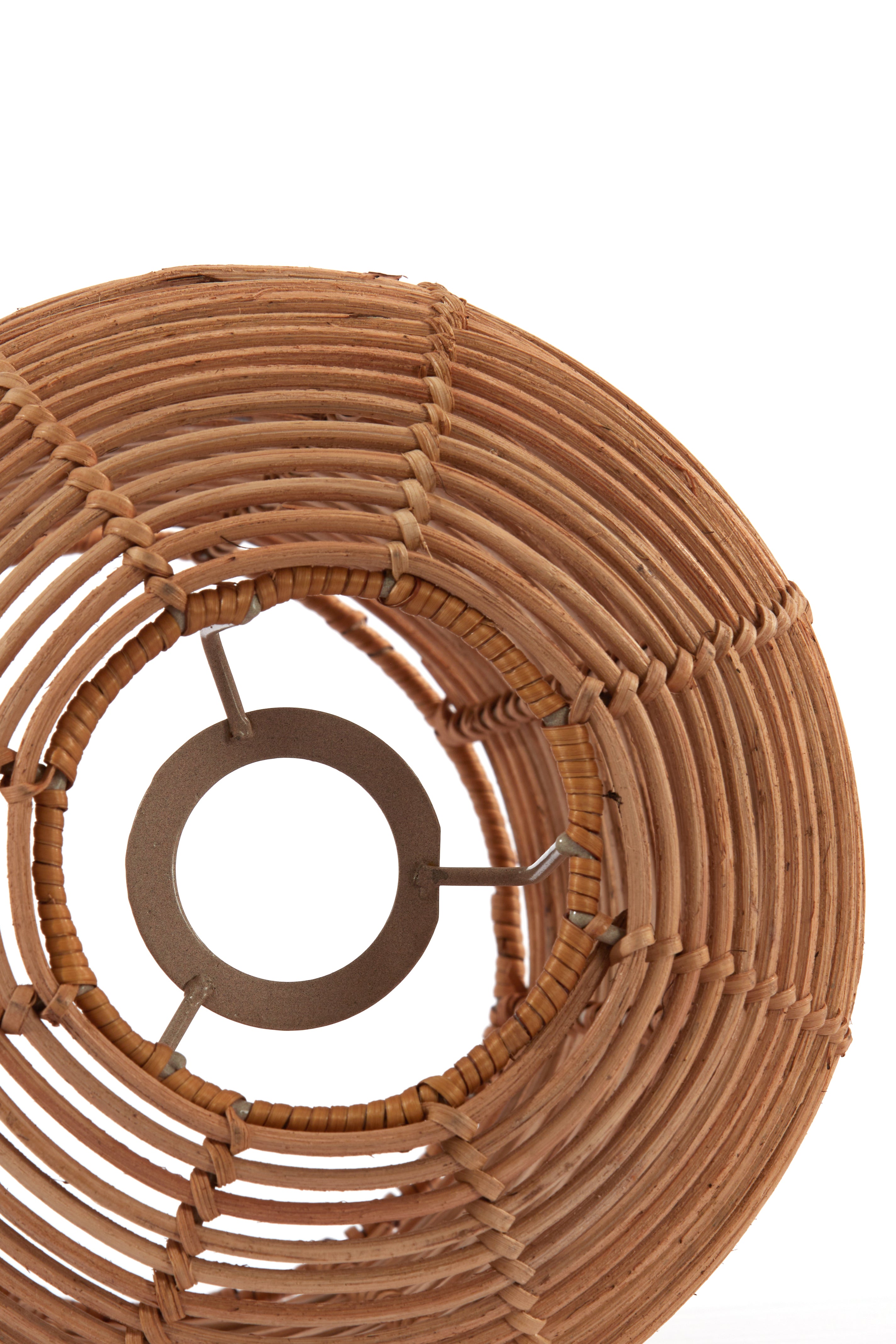Pulah Natural Rattan & Black Table Lamp