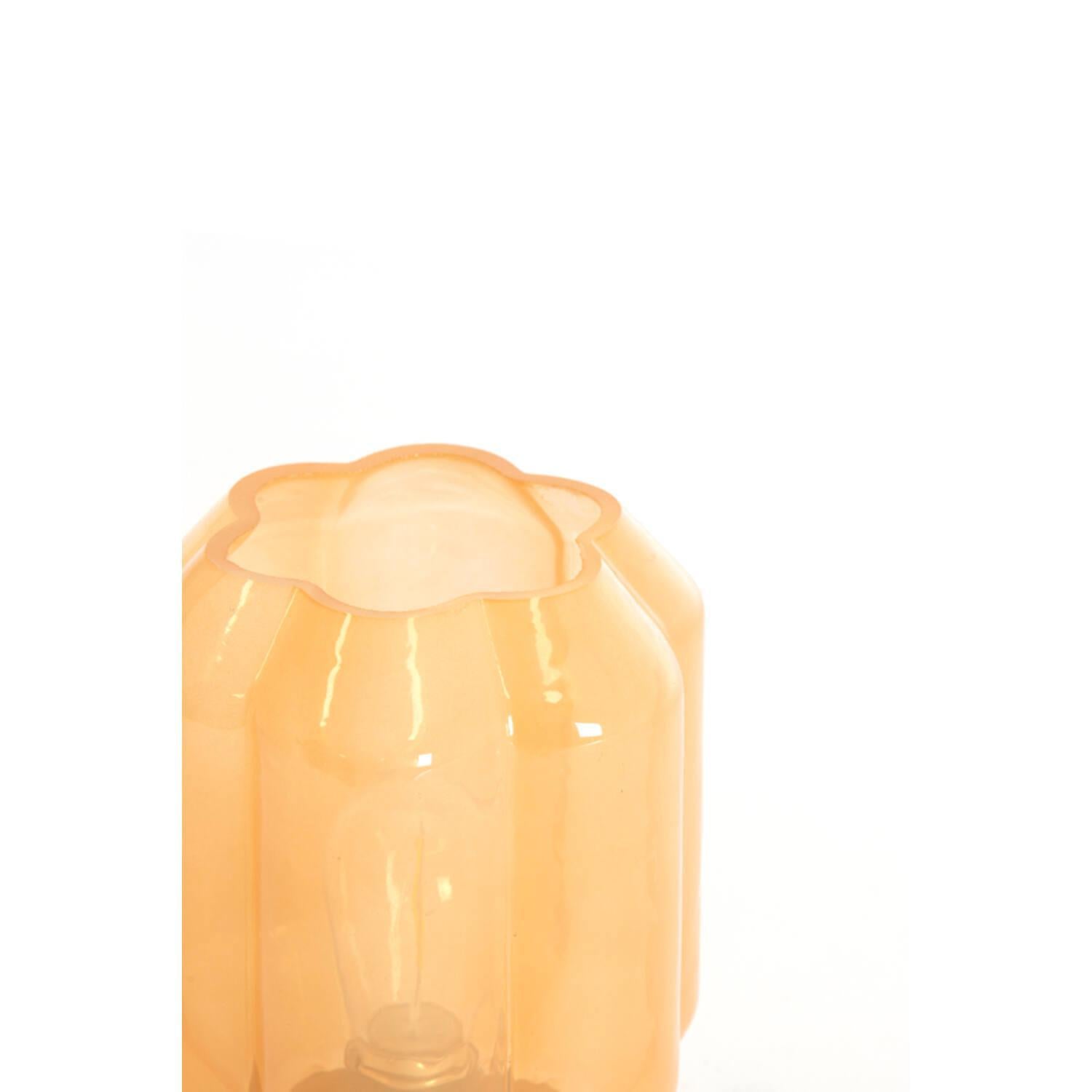 Yvias Table lamp - LED glass - Orange & Gold