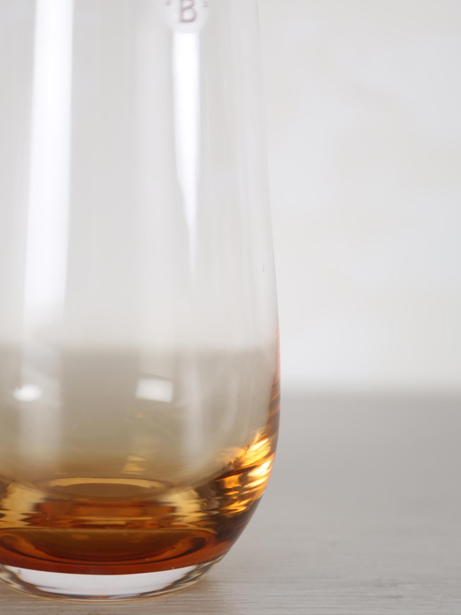 Large Amber Mouthblown Tumbler