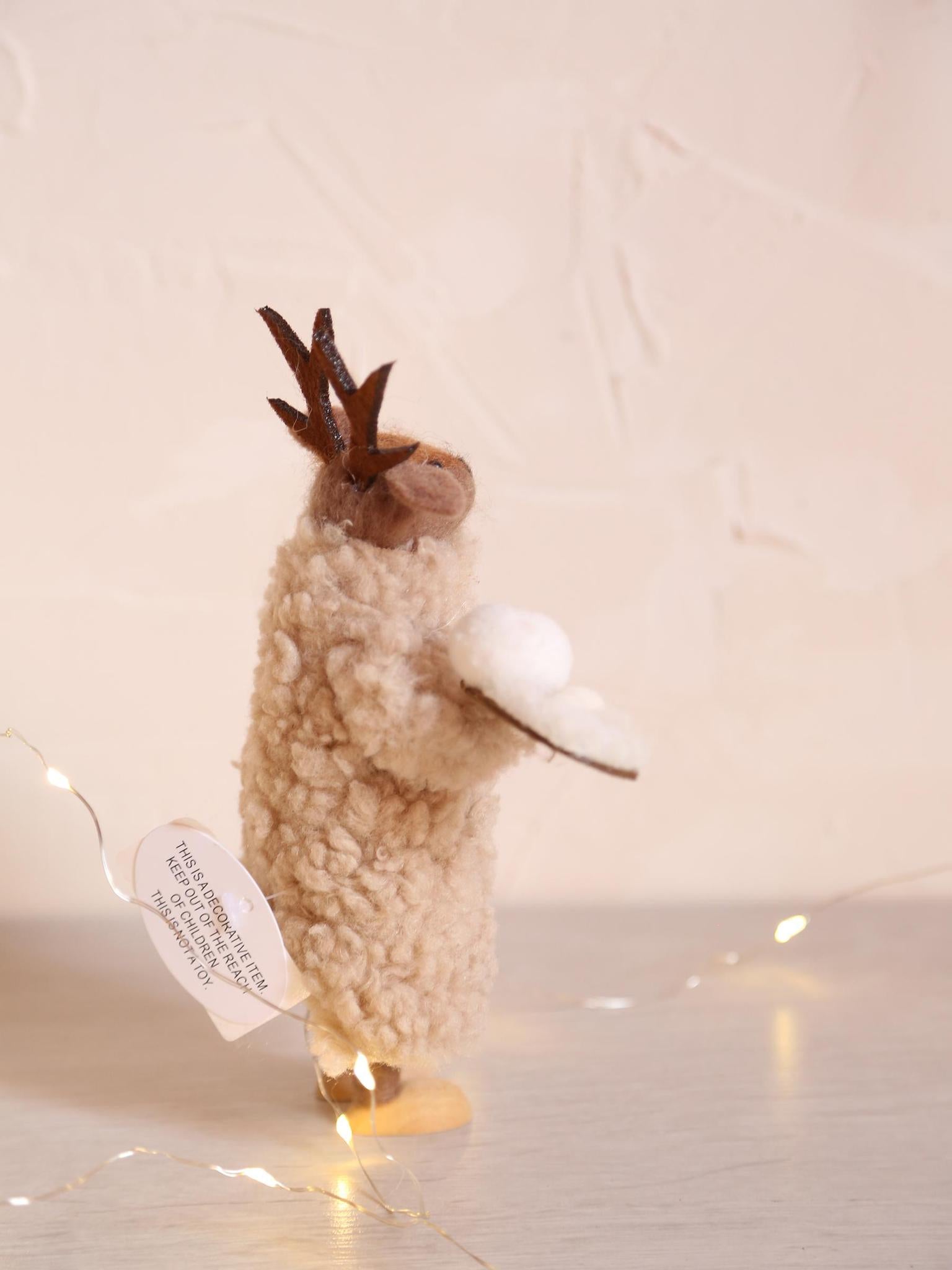 Snowy Shovel Reindeer Ornament