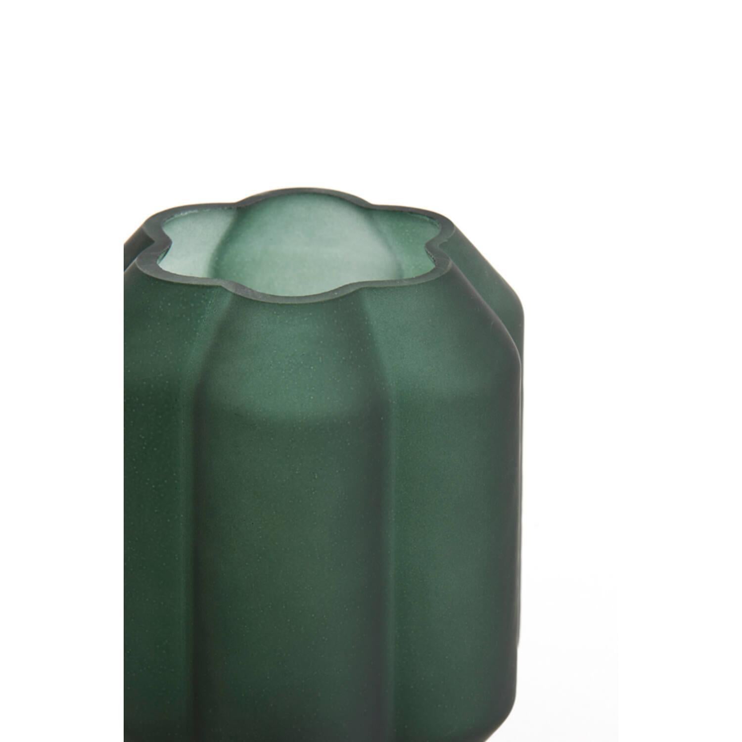 Palermo Matt Glass Table lamp - LED - Dark Green & Gold