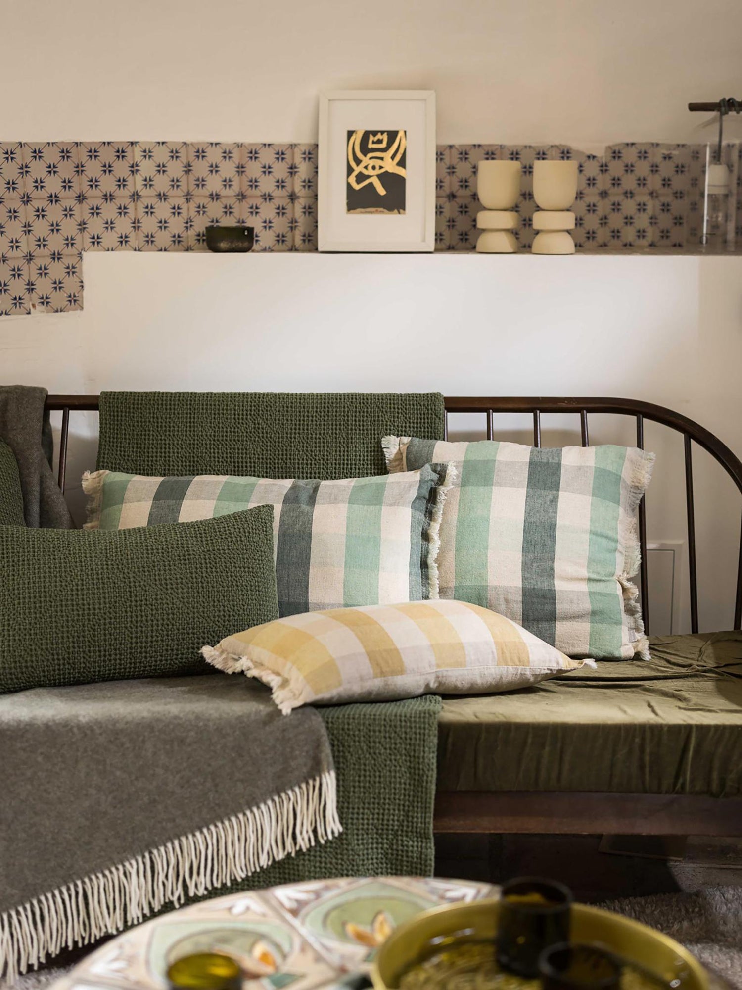 Kate Printed Cushion - Thym