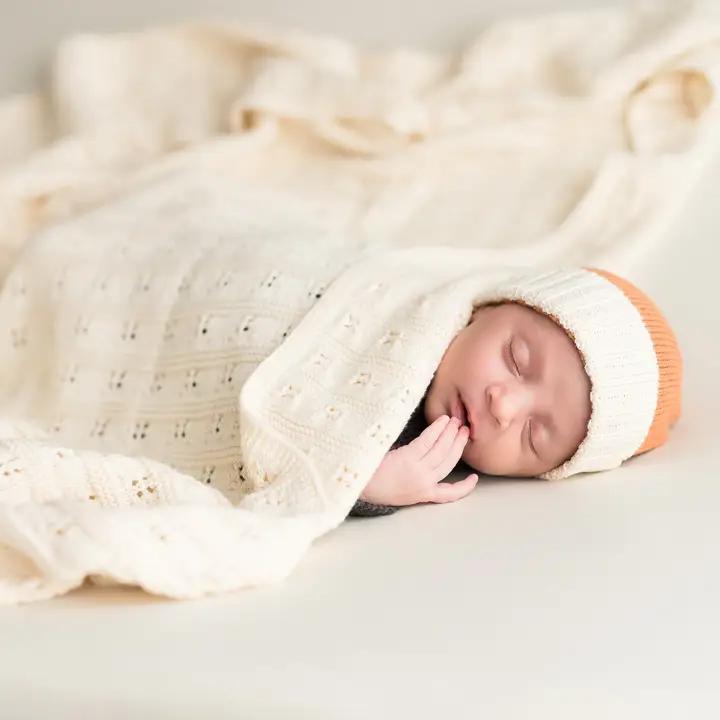 Baby Blanket Openwork Ecru