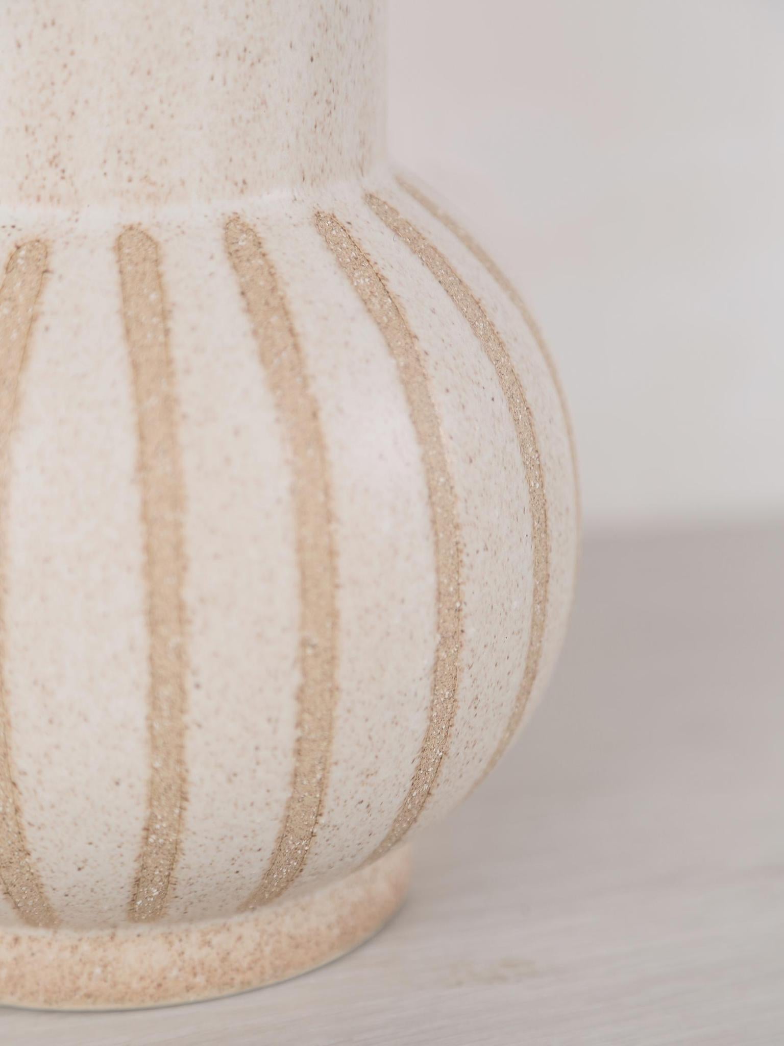 Ulloa Matt Textured Vase - Muted Ochre