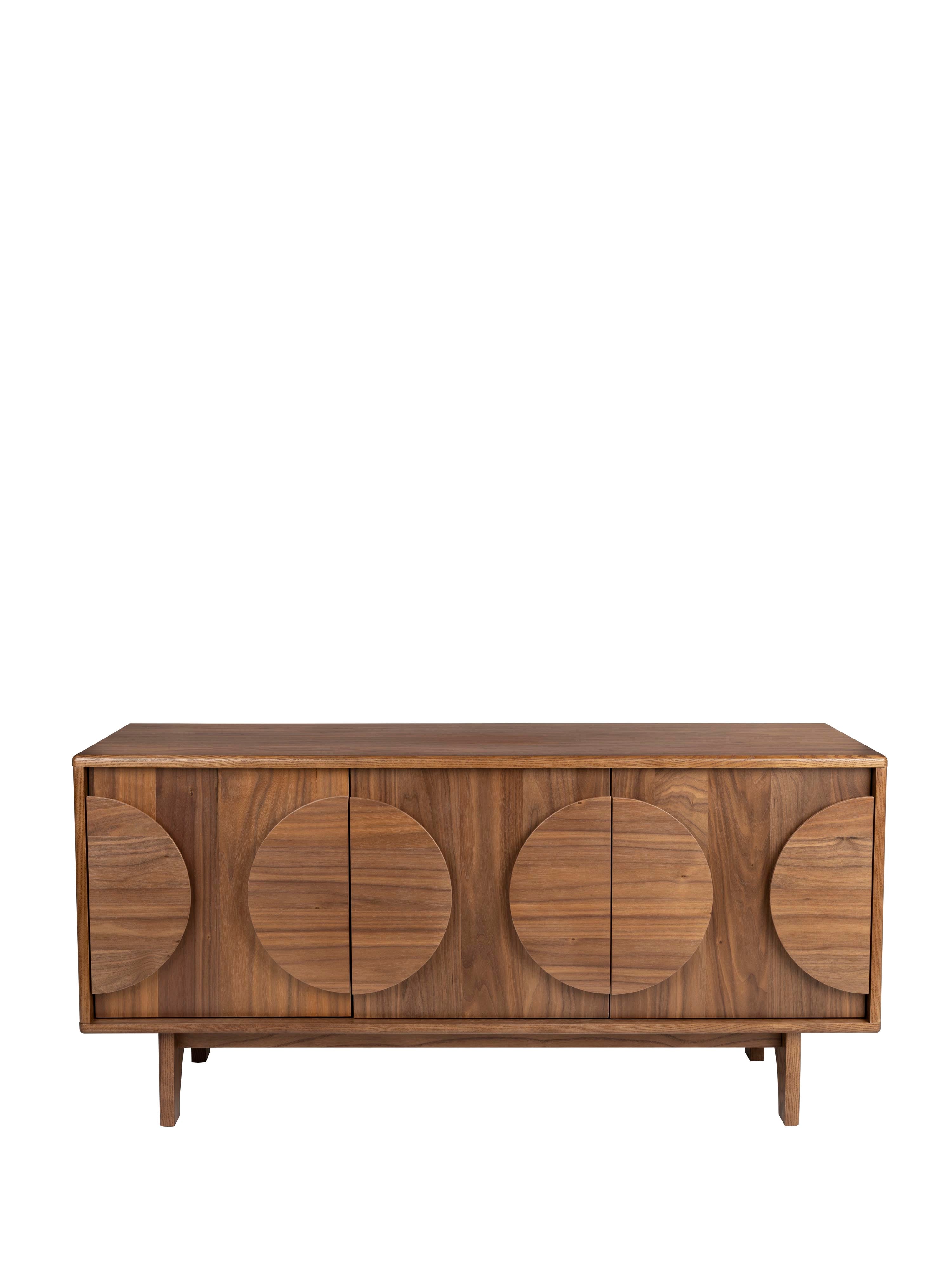Groove Wooden Cabinet - Walnut - 2 Sizes Available