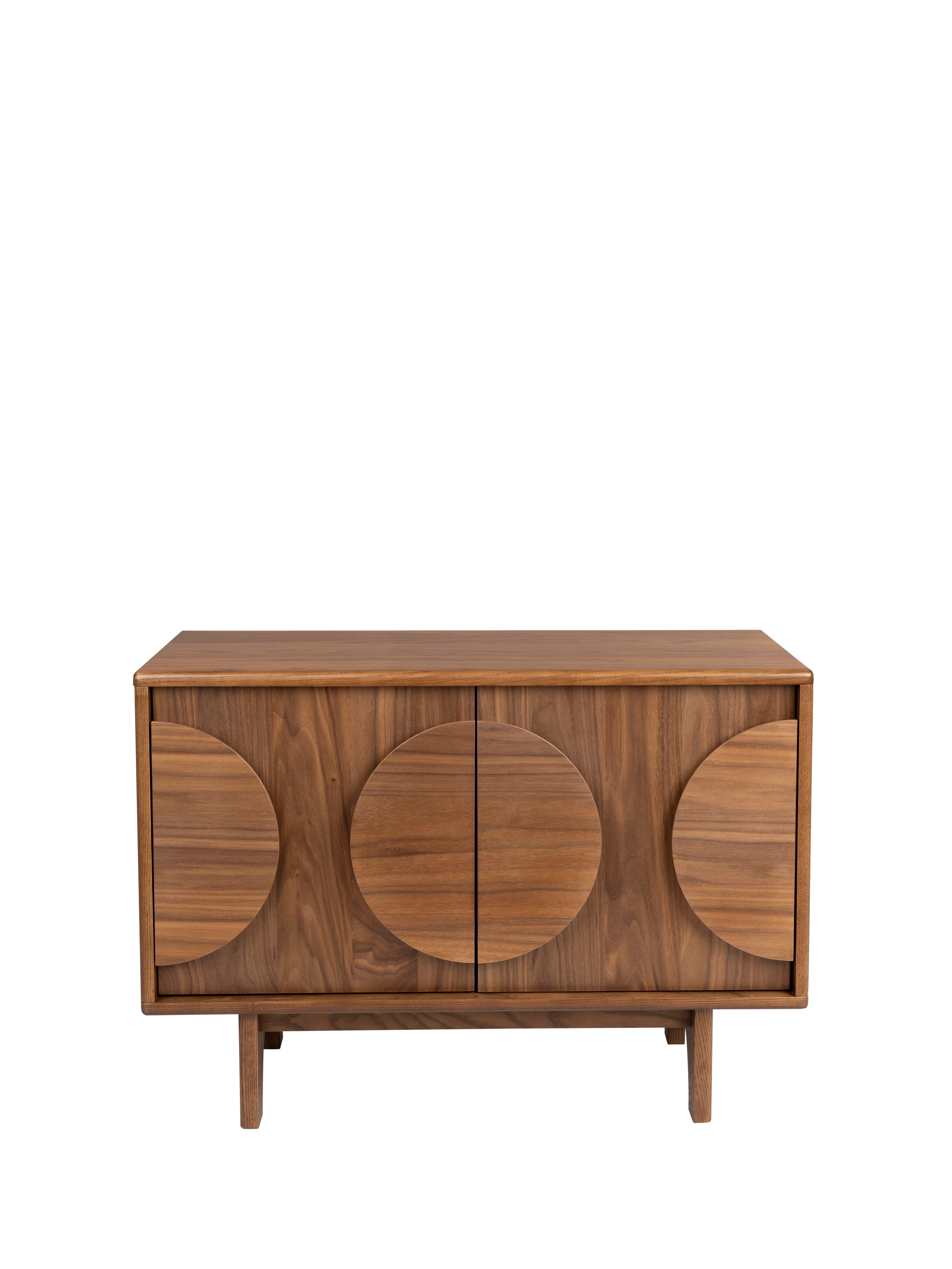 Groove Wooden Cabinet - Walnut - 2 Sizes Available
