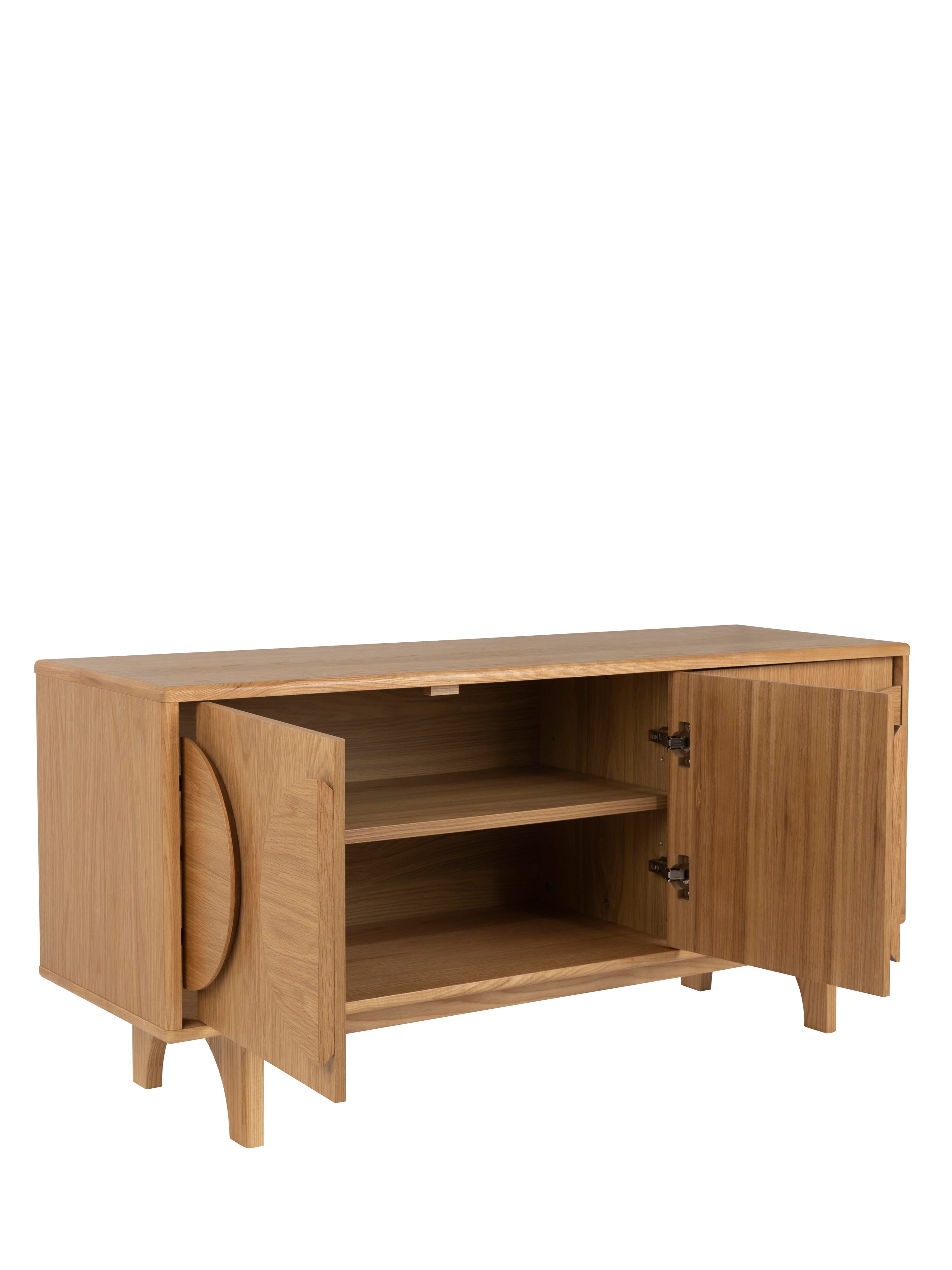Groove Wooden Cabinet - Natural Oak - 2 Sizes Available