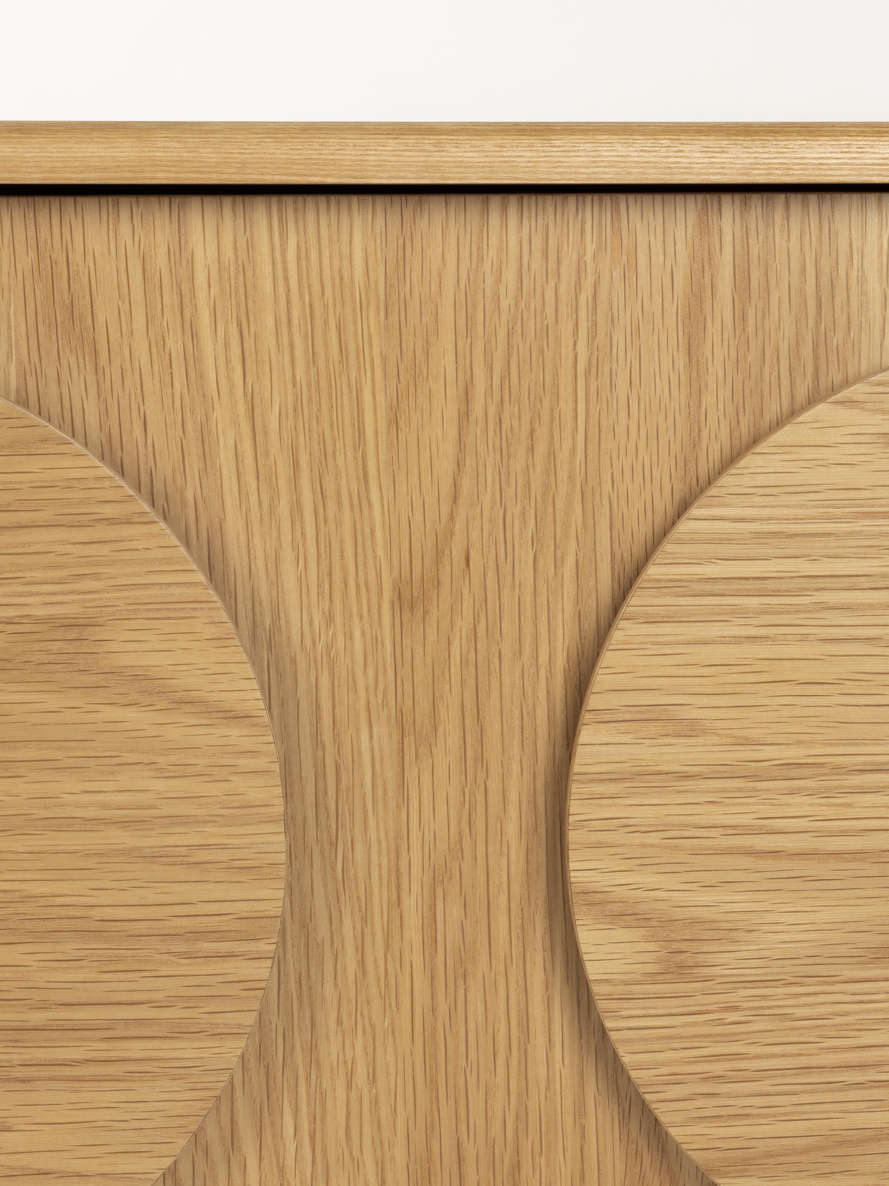Groove Wooden Cabinet - Natural Oak - 2 Sizes Available