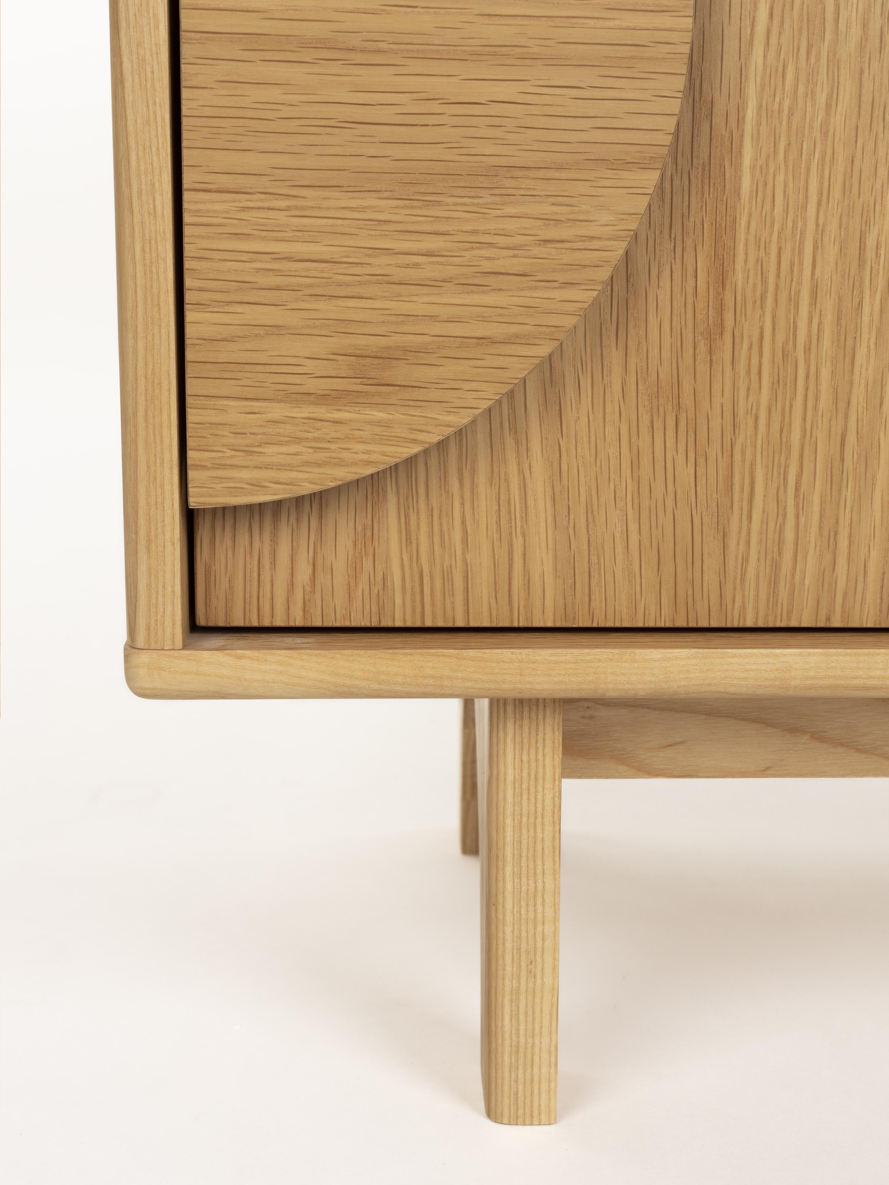 Groove Wooden Cabinet - Natural Oak - 2 Sizes Available