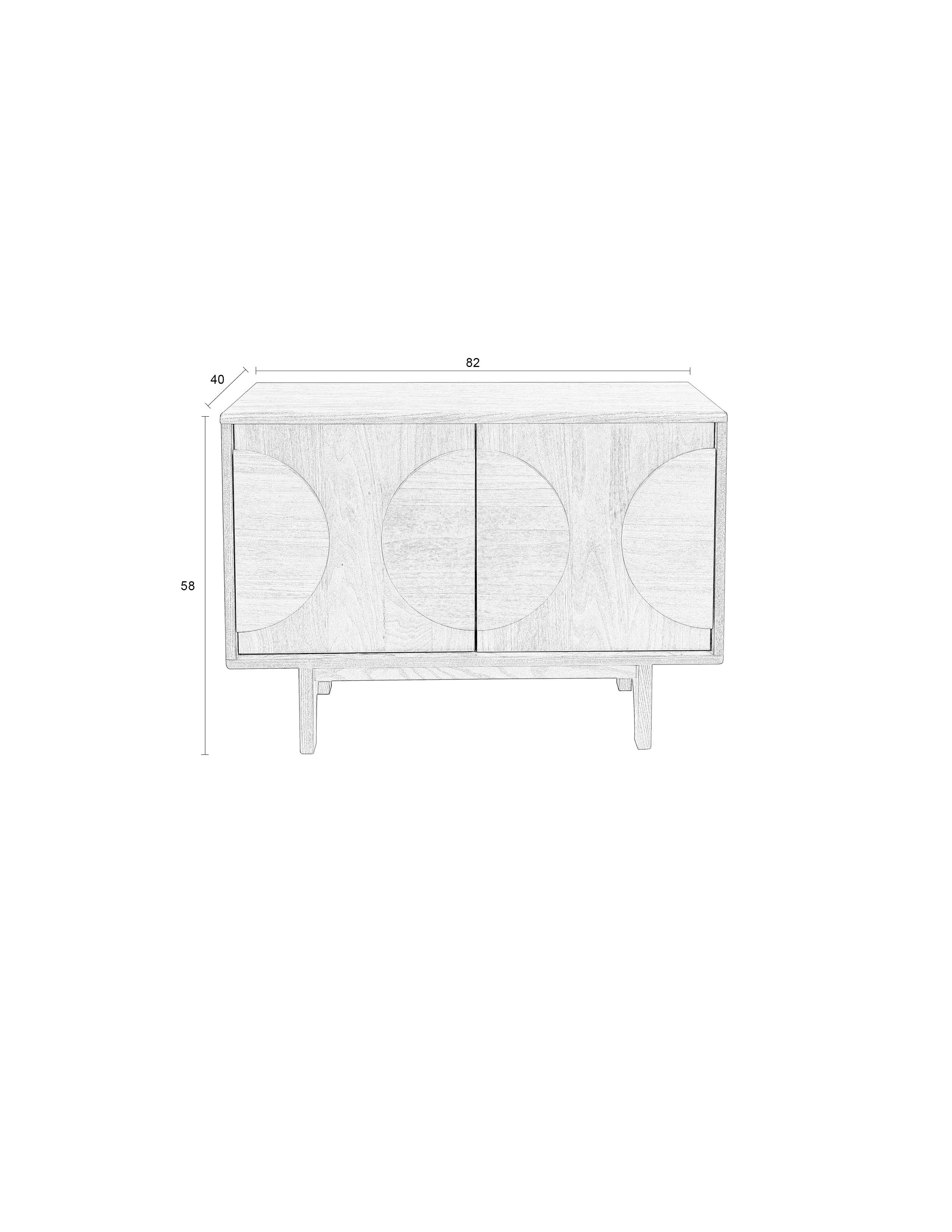 Groove Wooden Cabinet - Natural Oak - 2 Sizes Available