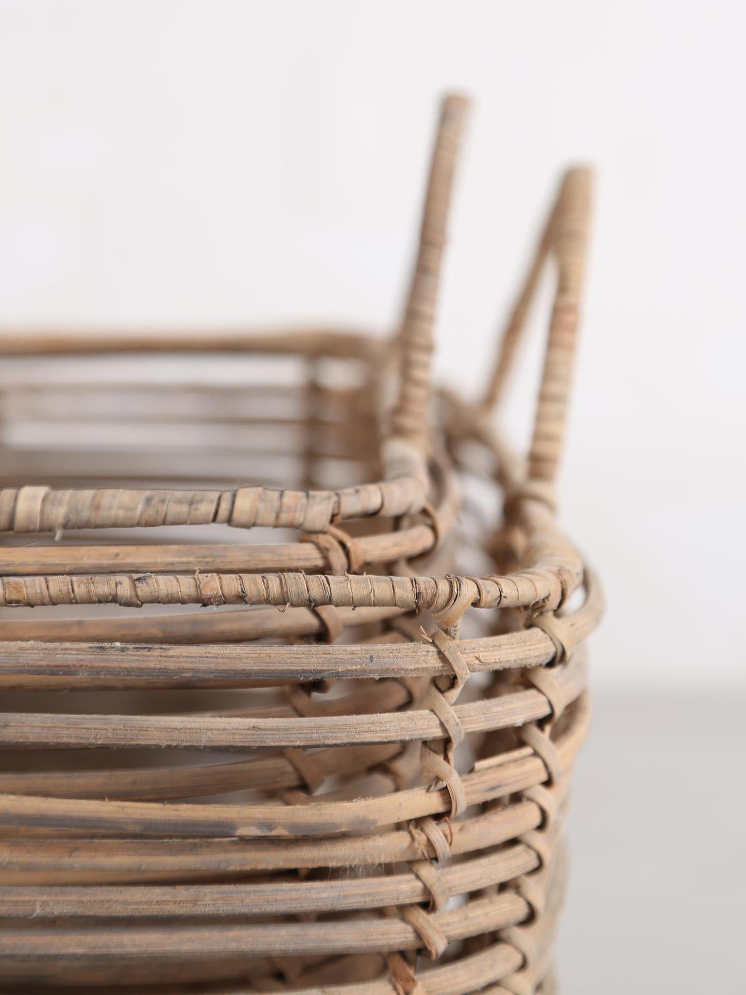 Harper Shallow Basket - Nature grey - 2 Sizes Available