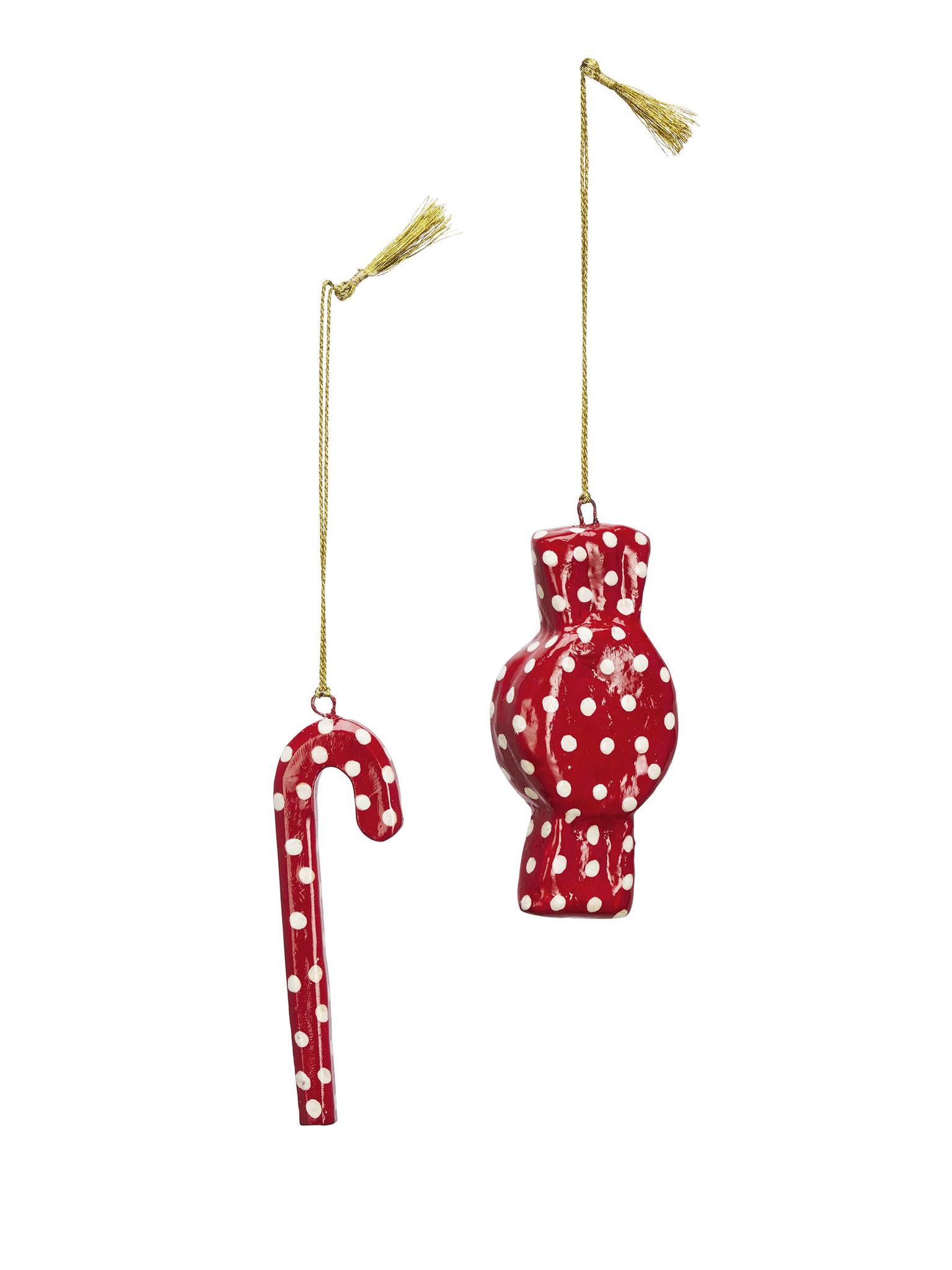 Handmade Paper Mache Christmas Ornaments - 2 Options Available