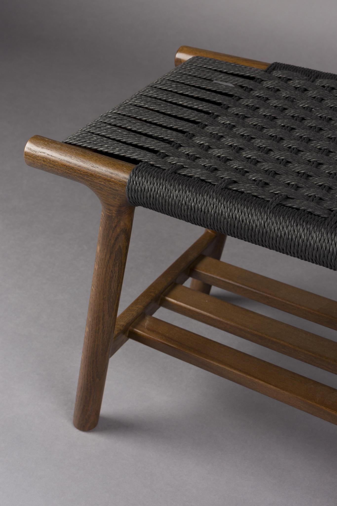 Kintaro Solid Oak, Woven Bench - 2 Colours & 2 Sizes Avilable