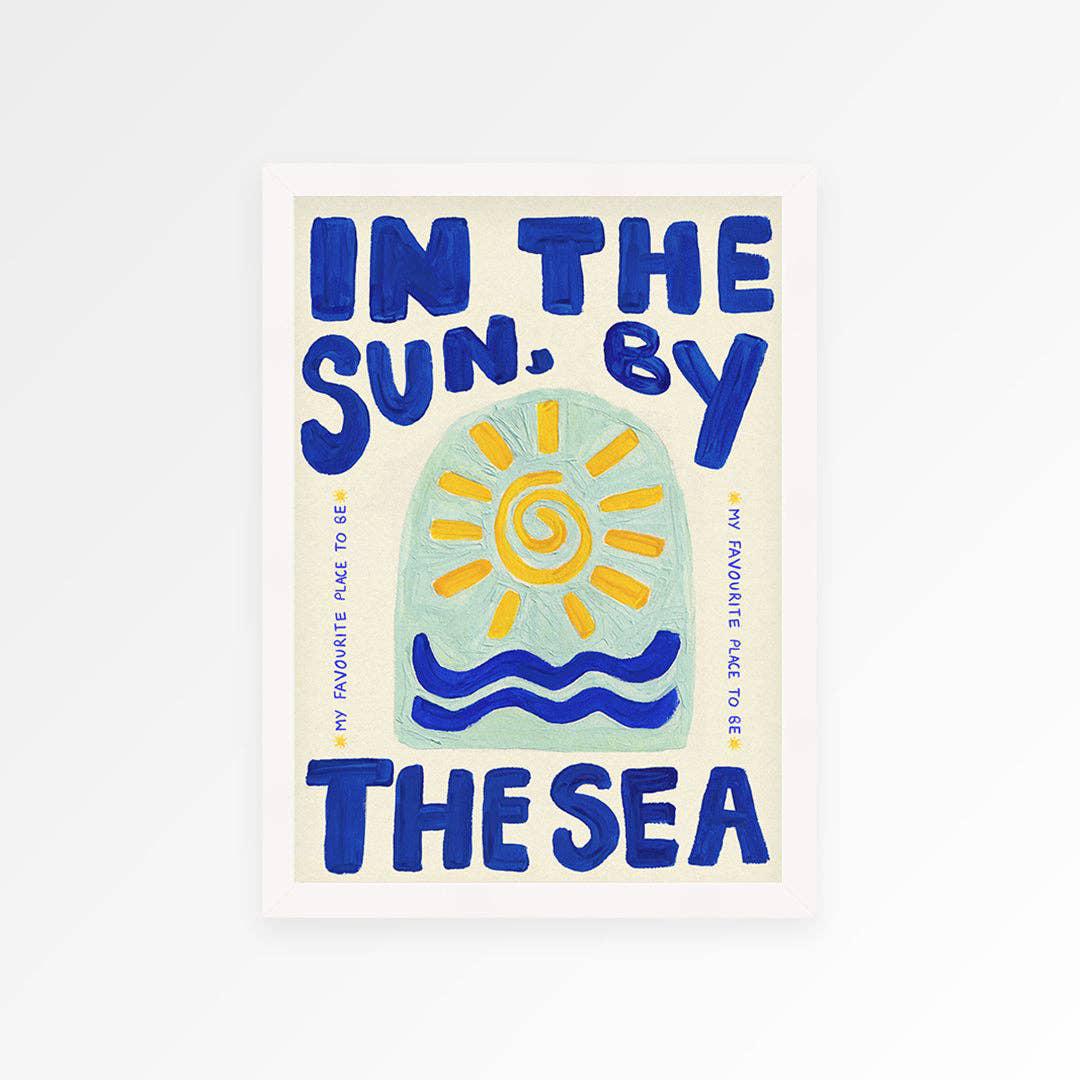 "In The Sun By The Sea" Hand painted  Print
