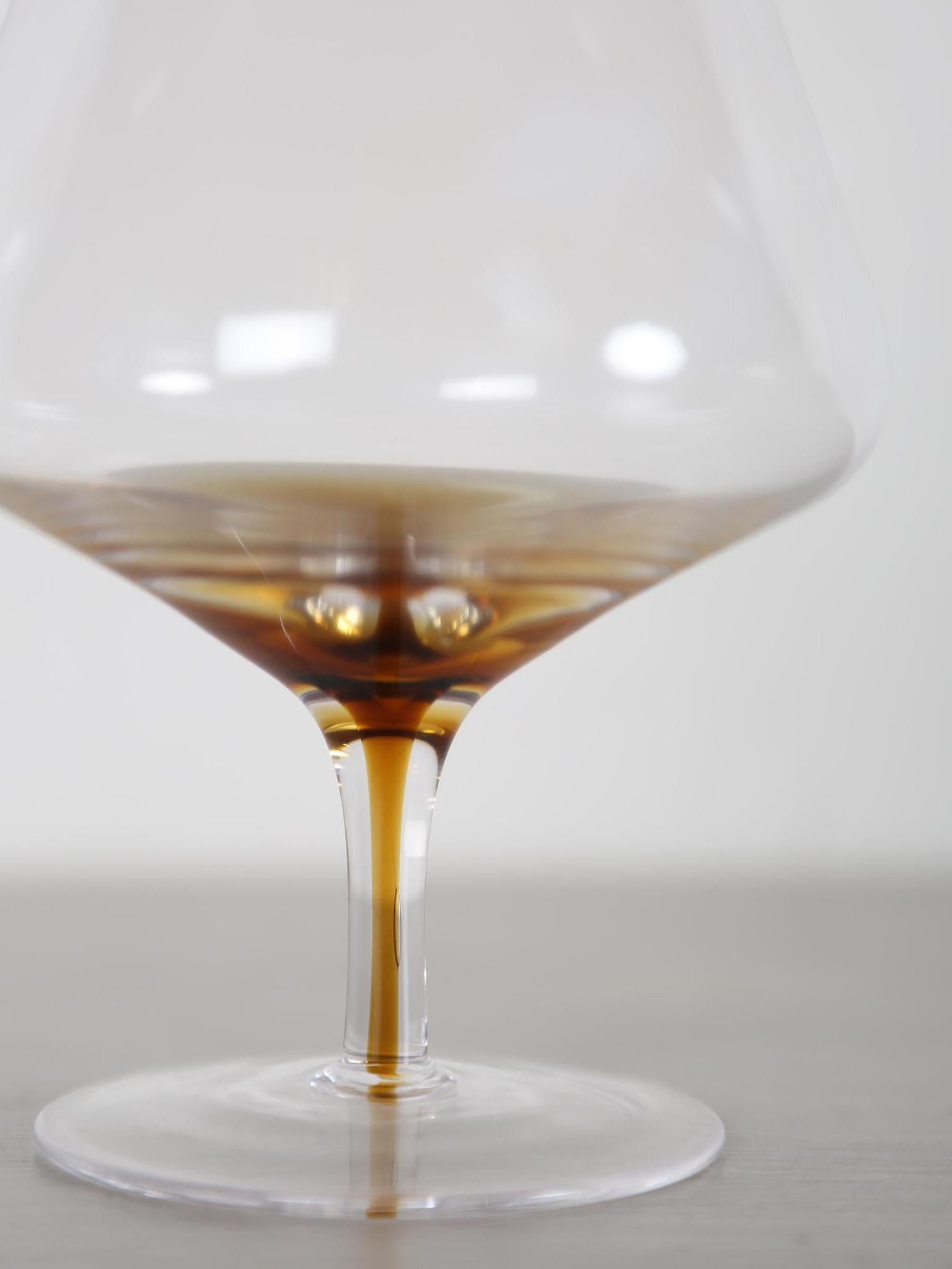 Amber Mouthblown Whiskey Glass