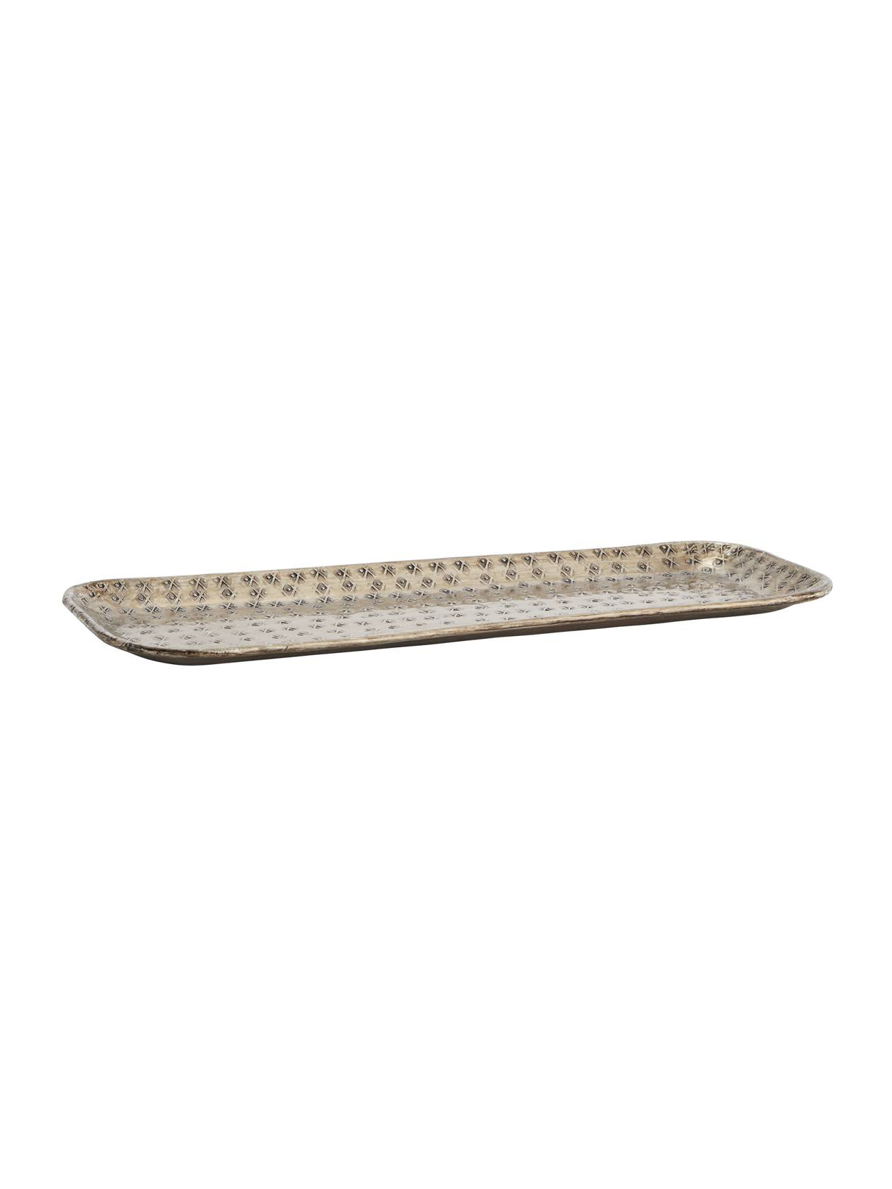 Hammered Aluminium tray - Antique Brass