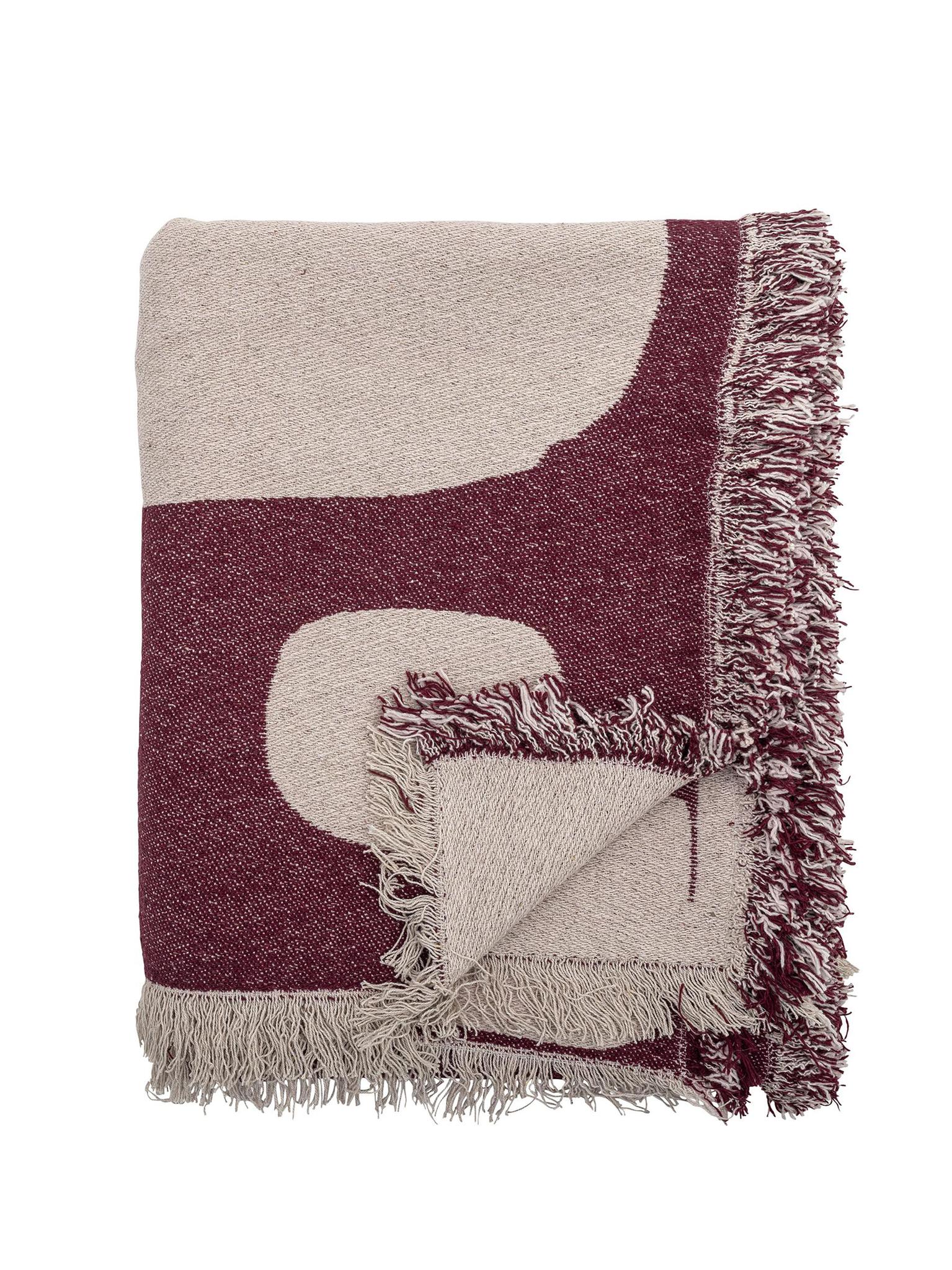 Olica Throw - Burgundy, Purple, Red - Recycled Cotton