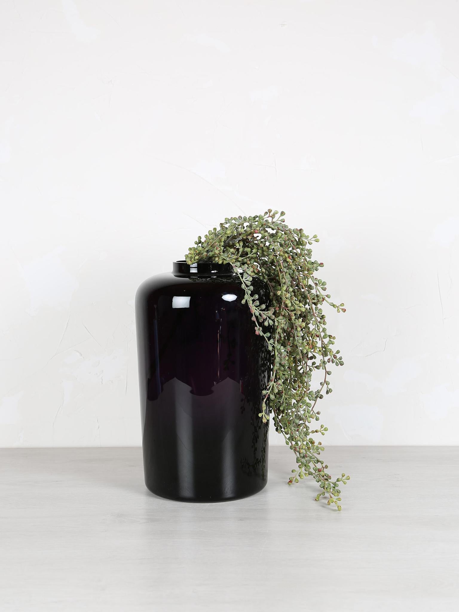 XL Devine Black Glass Vase - 2 Shapes Available