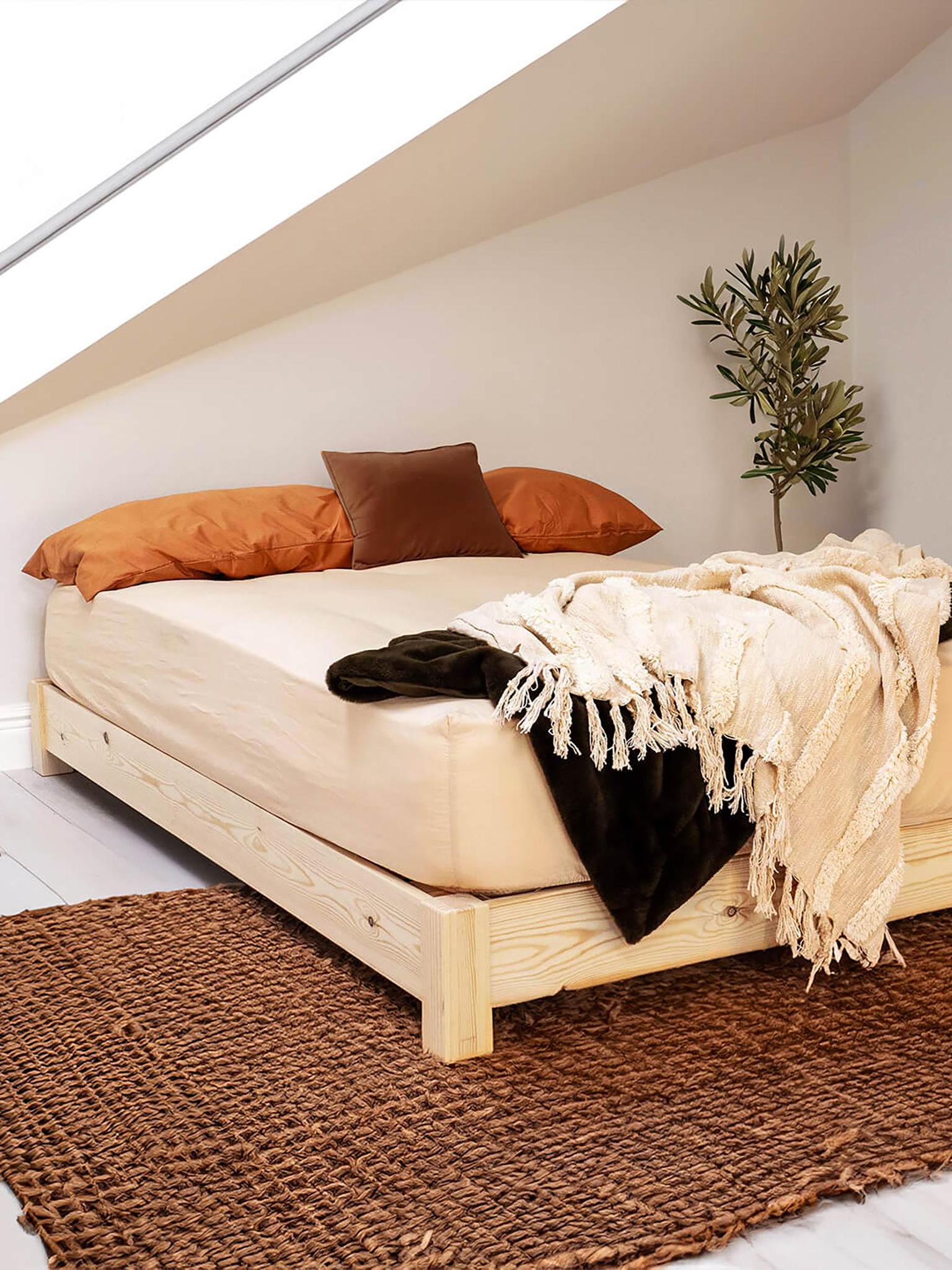 Model 08 - Handmade Low Wooden Bed, No Headboard