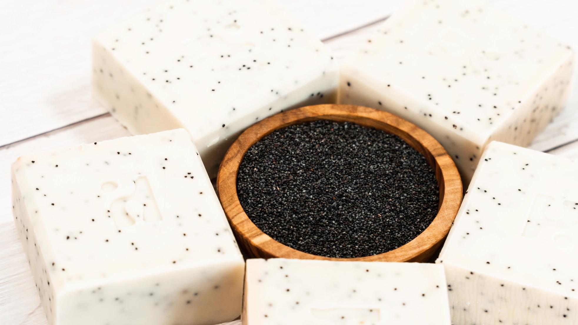 Sunshine Vegan 80g/160g Soap - Lemon & Poppy Seed