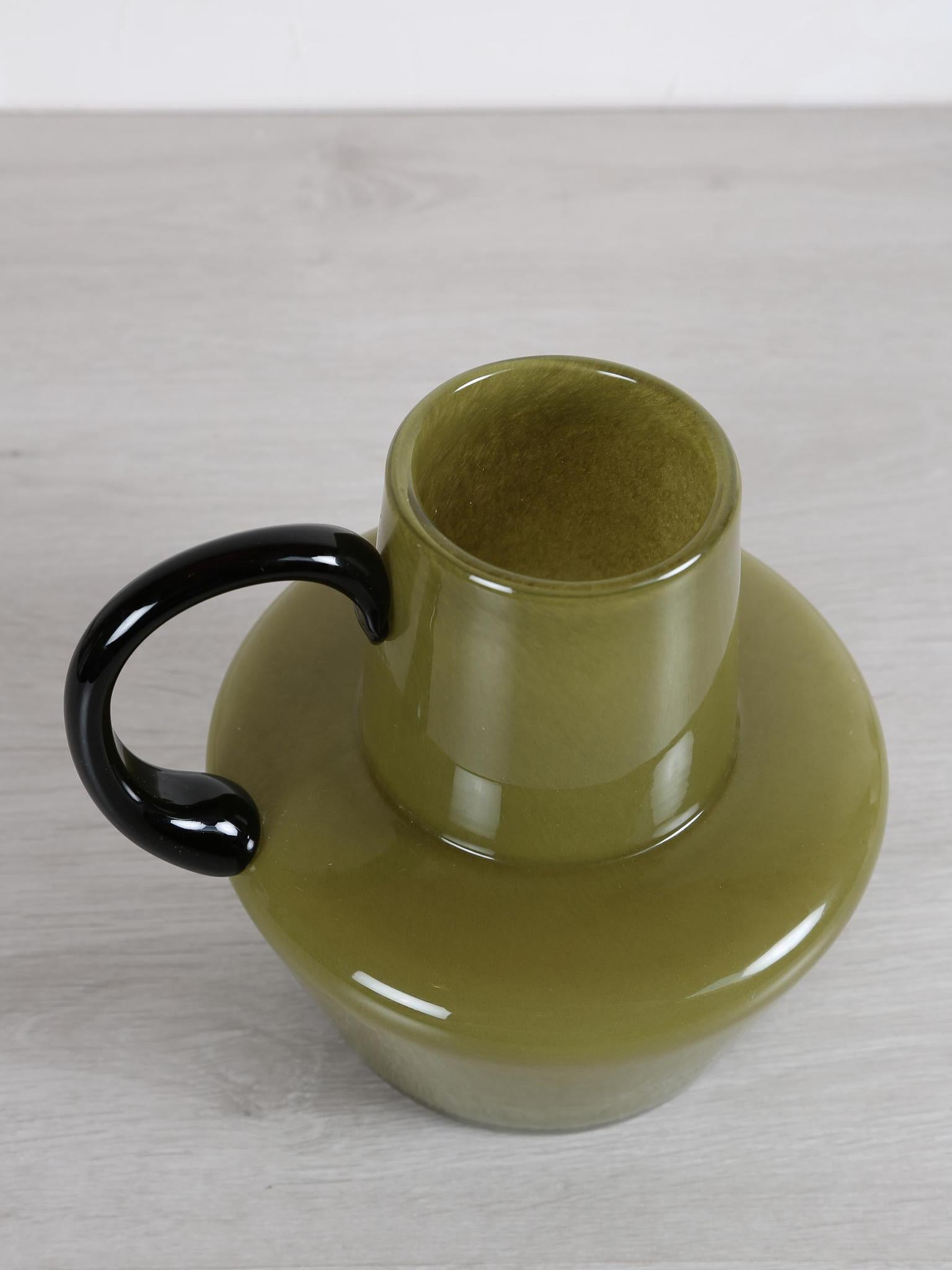 Veneta Milky Green Glass Vase