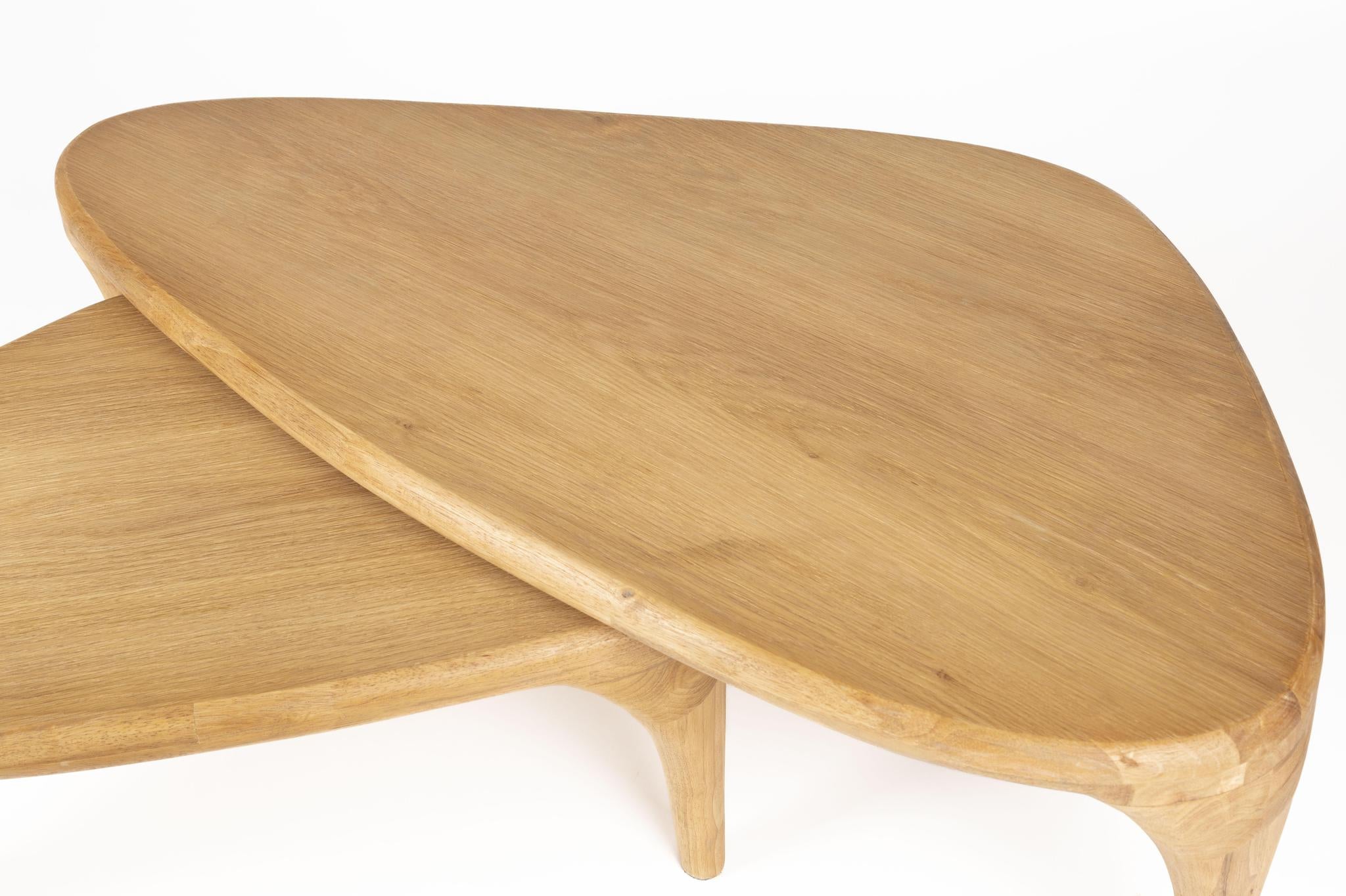 Isla Set of 2 Solid Wood Coffee Tables - 2 Colours Available
